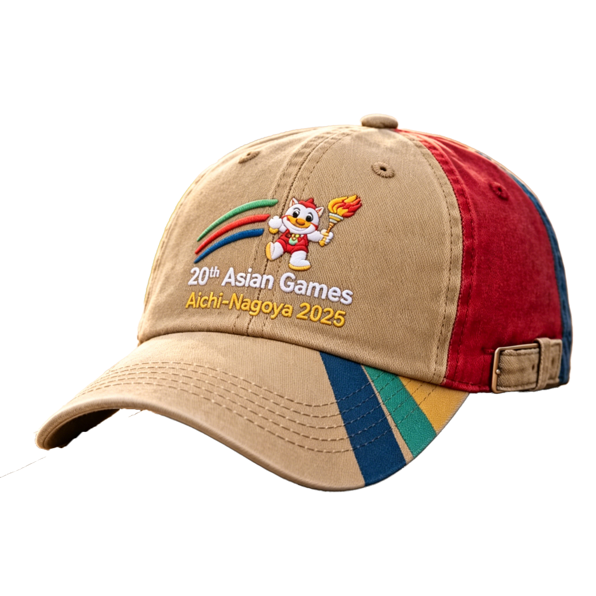 2026 Aichi-Nagoya Asian Games Embroidered Gray Denim Baseball Cap | Adjustable Fan Headwear | xhcaps.com