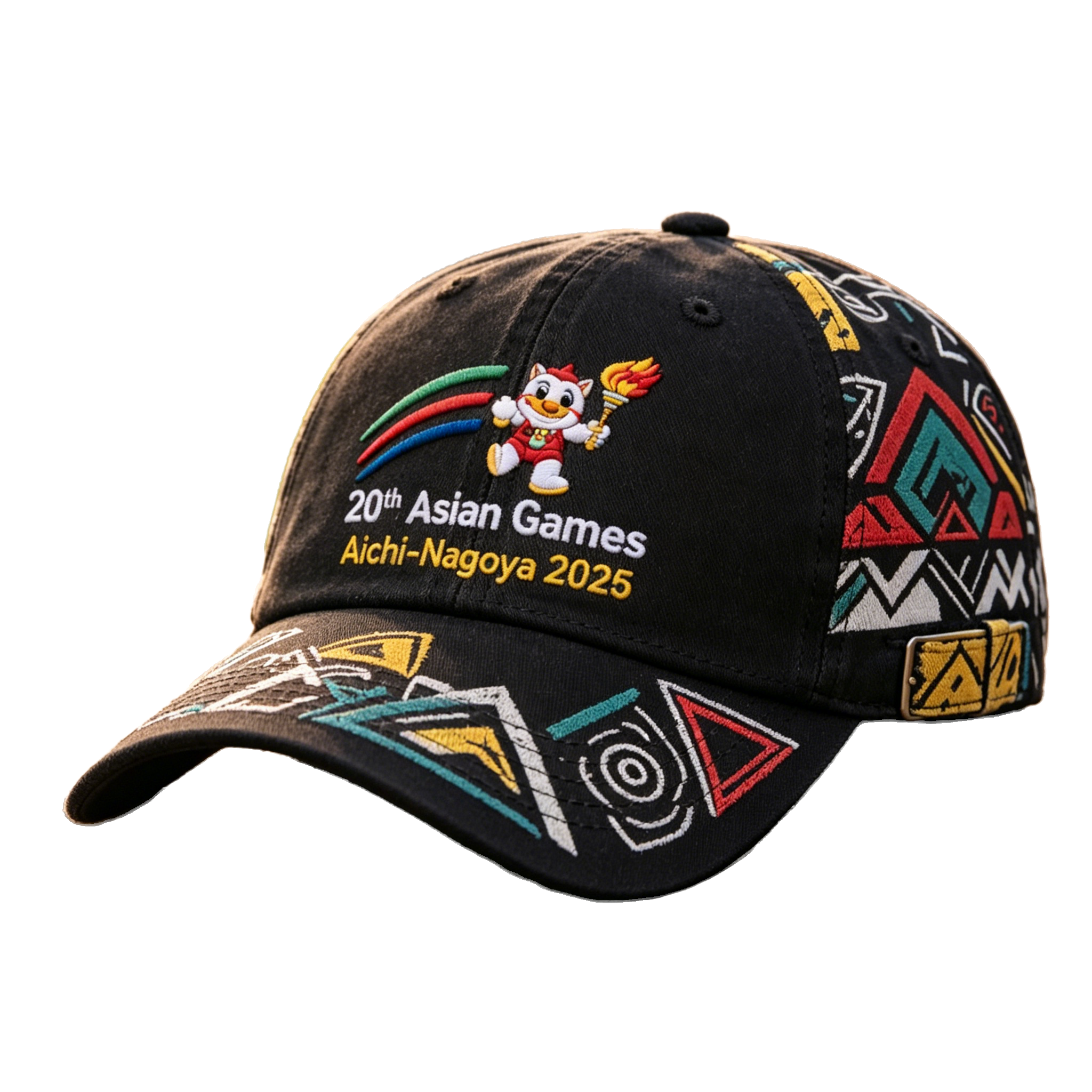 2026 Aichi-Nagoya Asian Games Gray Denim Embroidered Cap | Adjustable Unisex Fan Hat | xhcaps.com