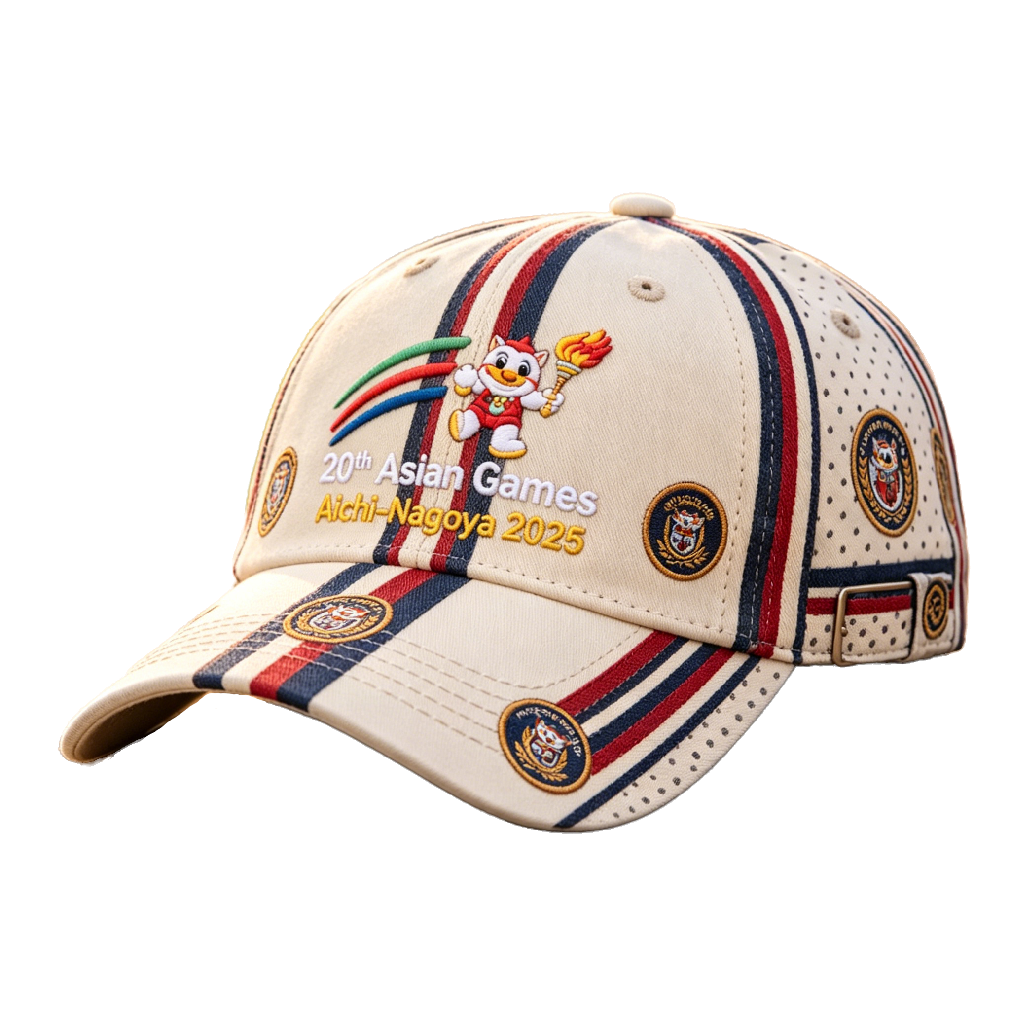 2026 Aichi-Nagoya Asian Games Gray Denim Embroidered Cap | Adjustable Unisex Fan Hat | xhcaps.com