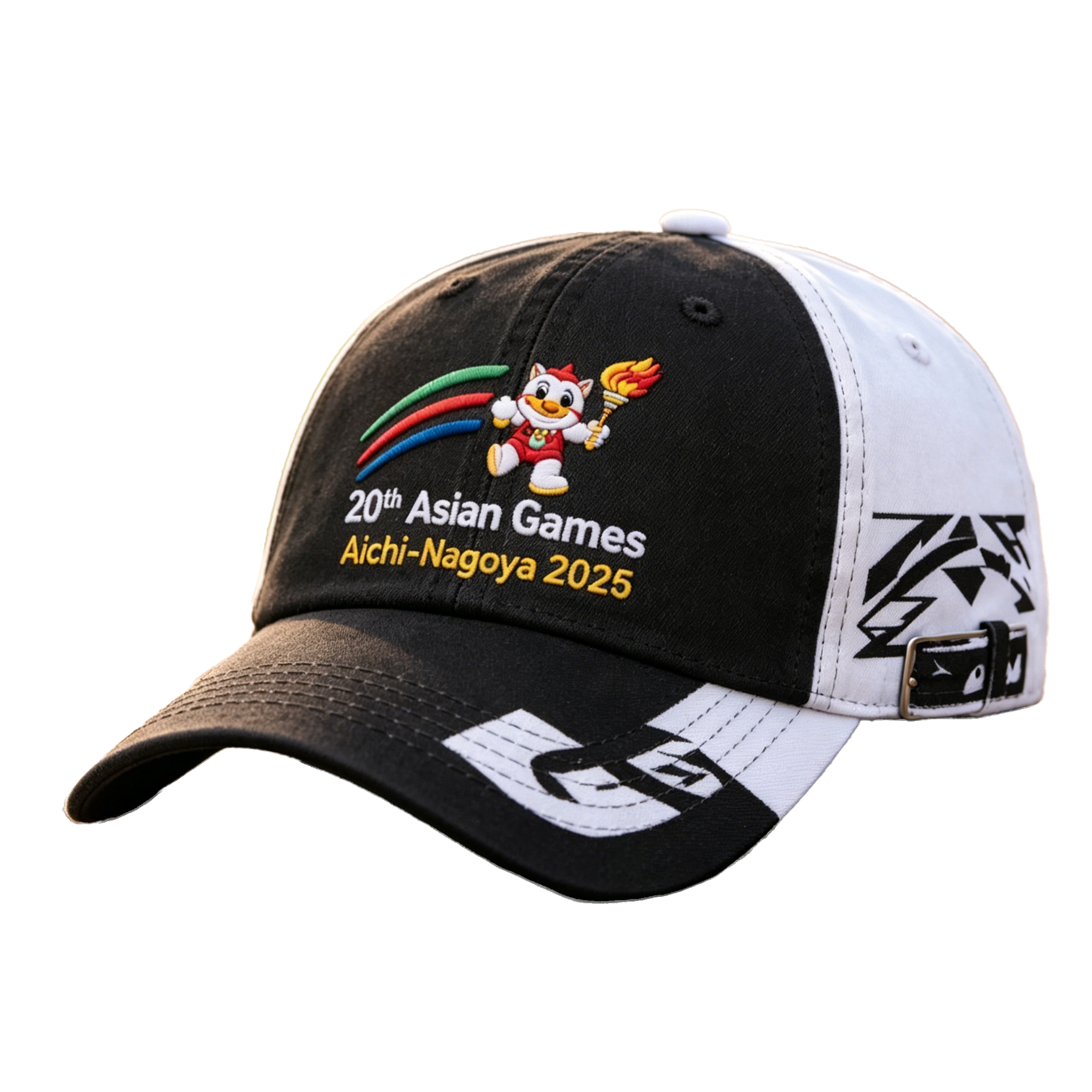 2026 Aichi-Nagoya Asian Games Gray Denim Embroidered Fan Cap | Unisex Adjustable Headwear | xhcaps.com