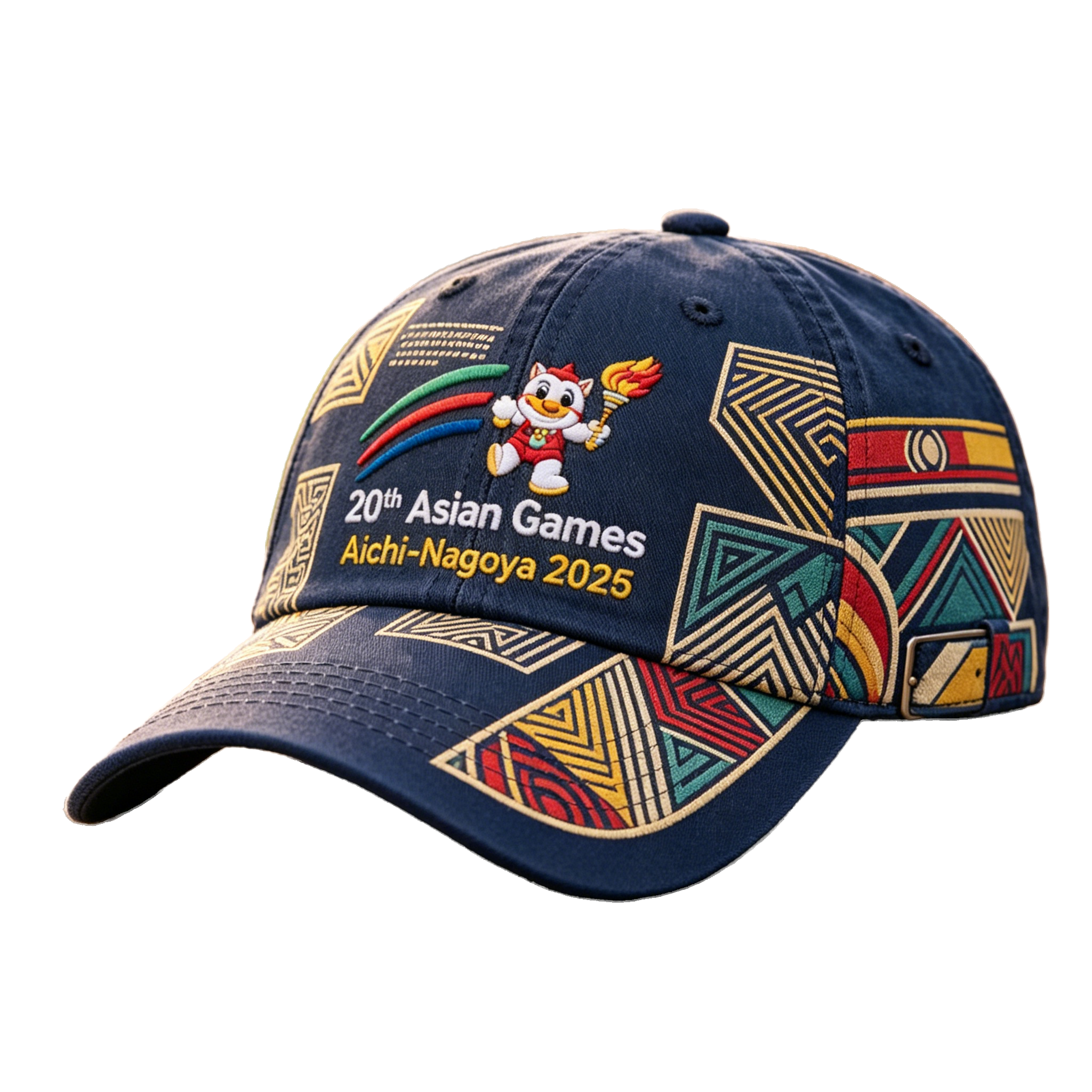 2026 Aichi-Nagoya Asian Games Embroidered Gray Denim Cap | Adjustable Fan Headwear | xhcaps.com
