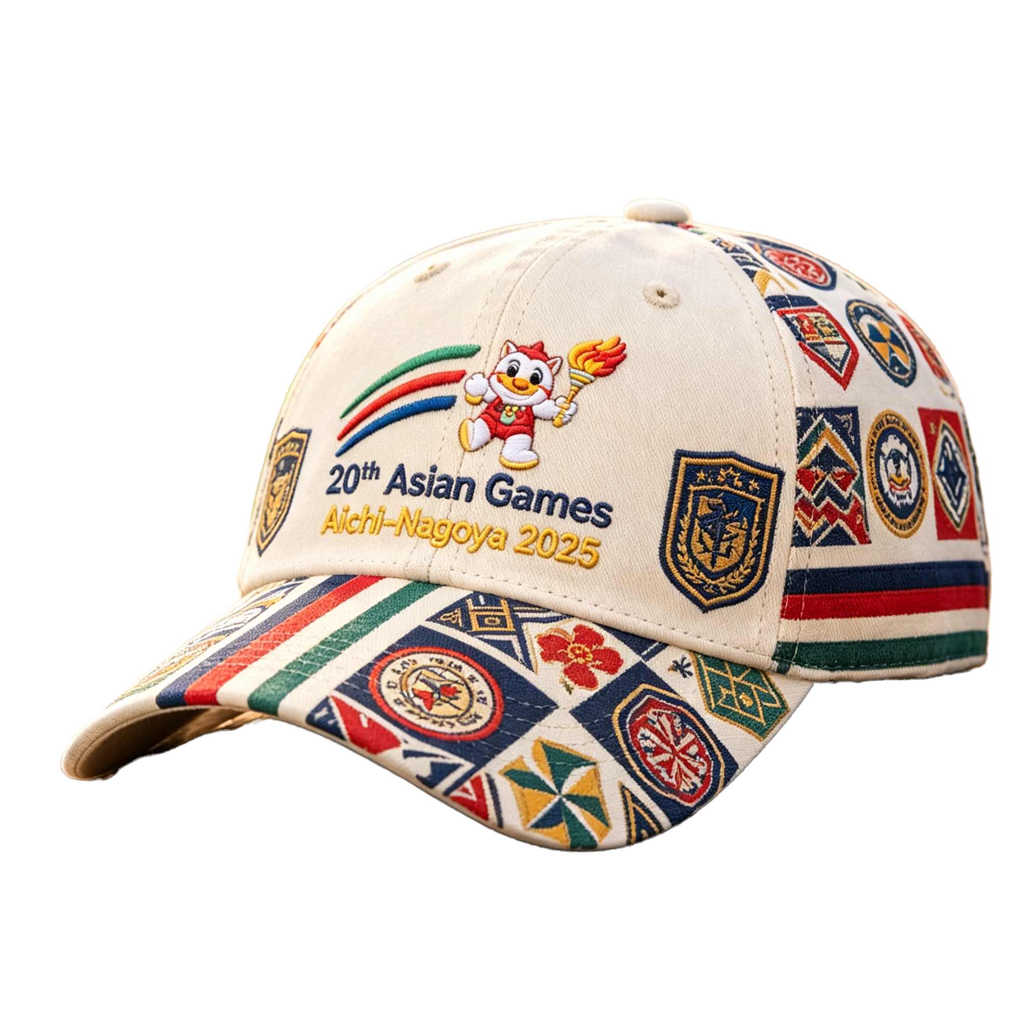 2026 Aichi-Nagoya Asian Games Gray Denim Embroidered Cap | Adjustable Fan Sports Hat | xhcaps.com