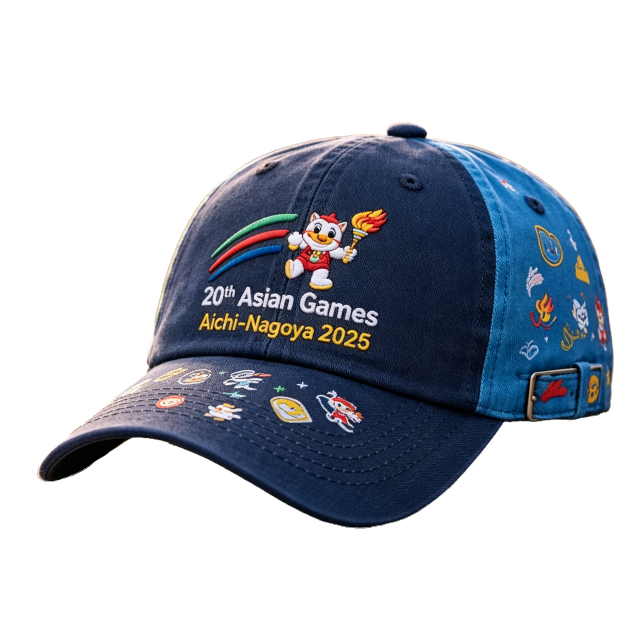 2026 Aichi-Nagoya Asian Games Embroidered Denim Cap | Grey Casual Sports Hat | xhcaps.com