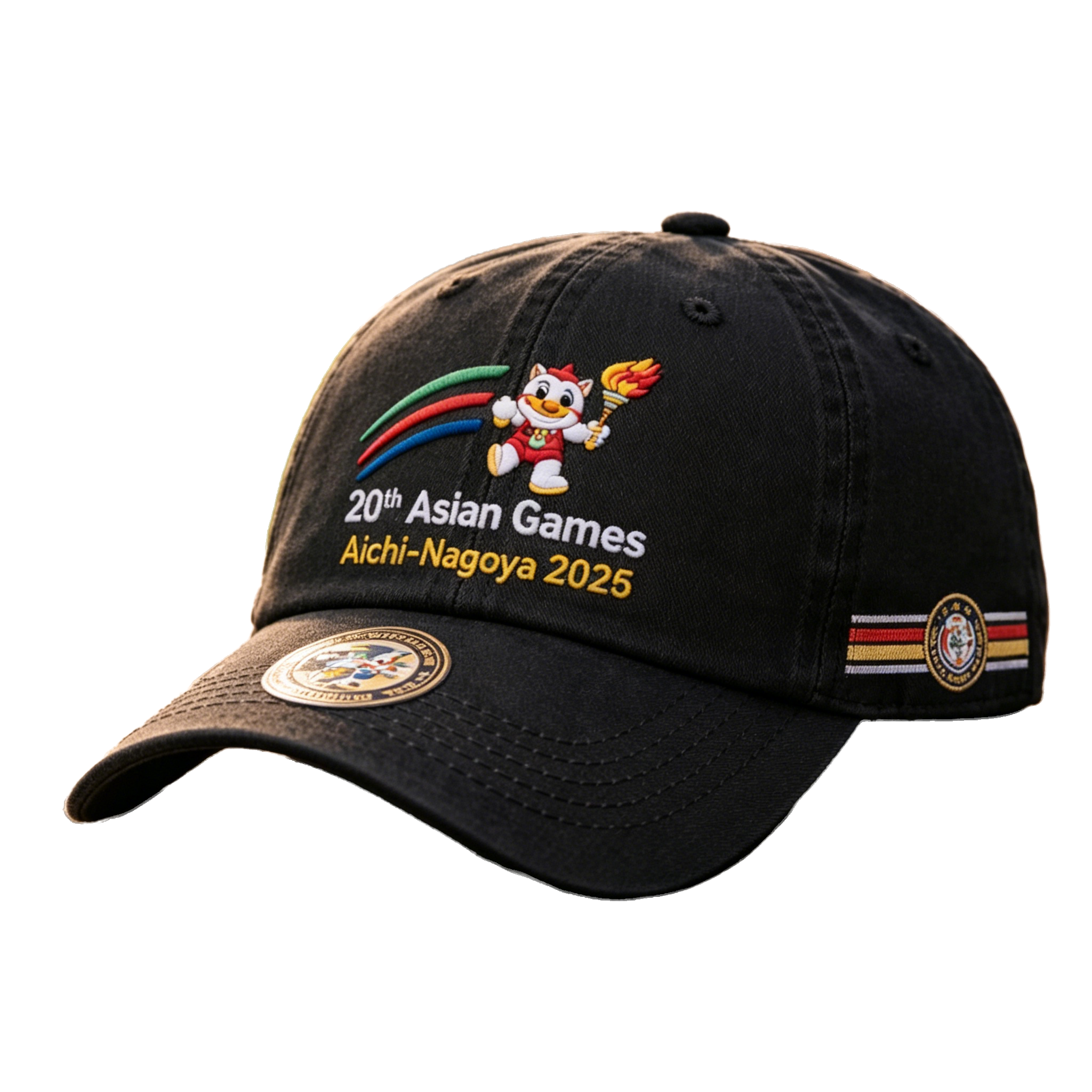 2026 Aichi-Nagoya Asian Games Grey Denim Cap | Fan Embroidered Adjustable Sports Hat | xhcaps.com