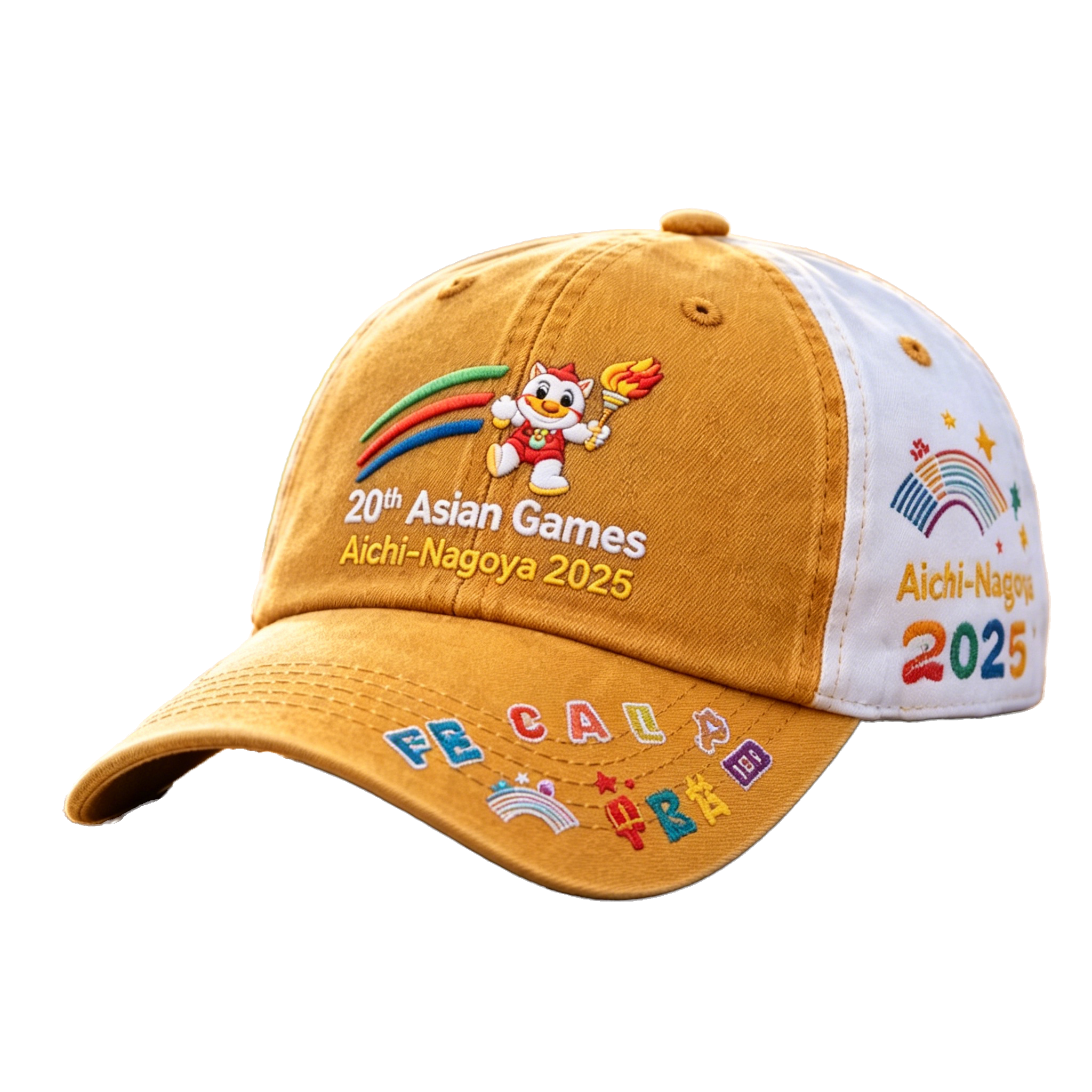 2026 Aichi-Nagoya Asian Games Grey Denim Fan Cap | Adjustable Embroidered Sports Headwear | xhcaps.com