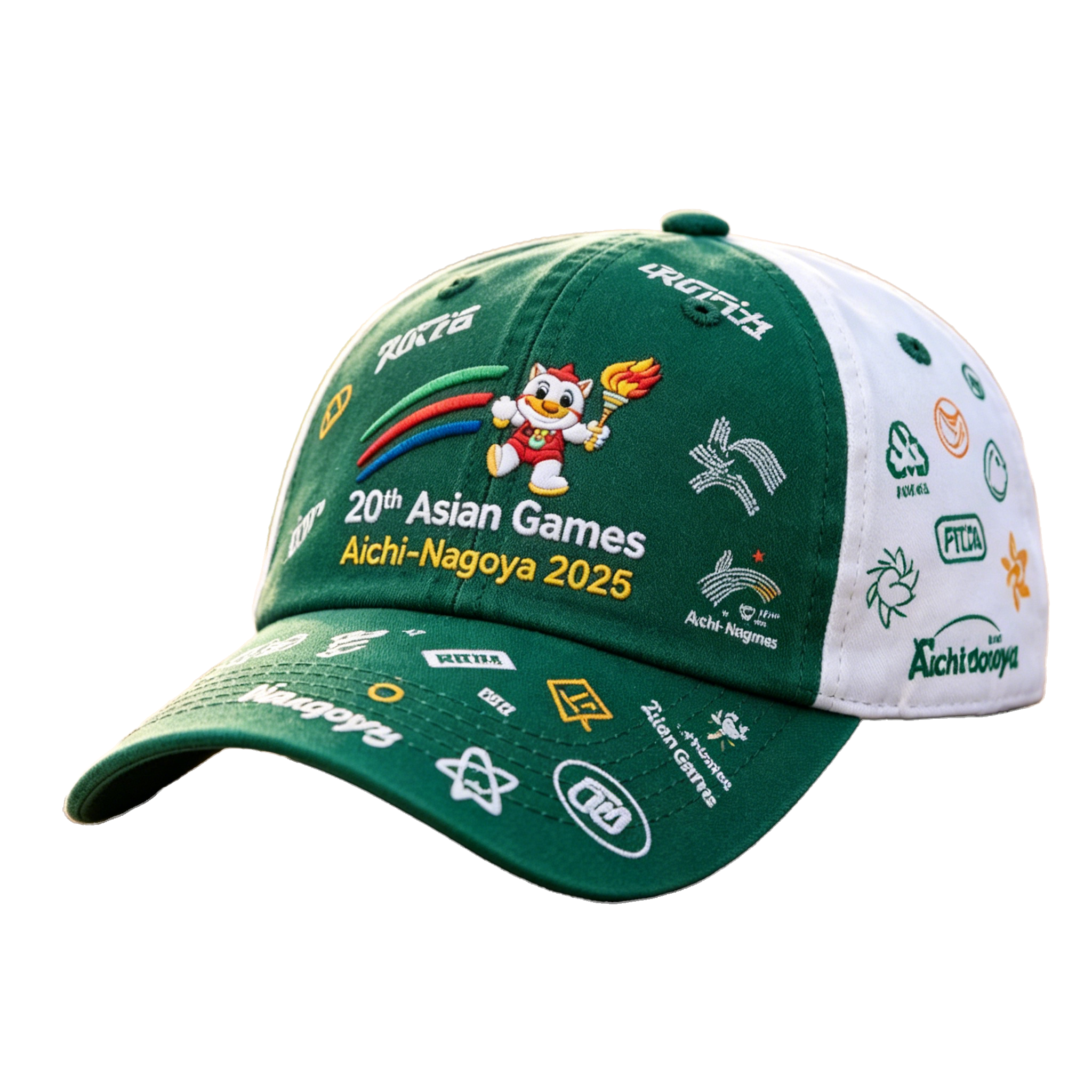 2026 Aichi-Nagoya Asian Games Grey Denim Fan Cap | Adjustable Embroidered Sports Headwear | xhcaps.com