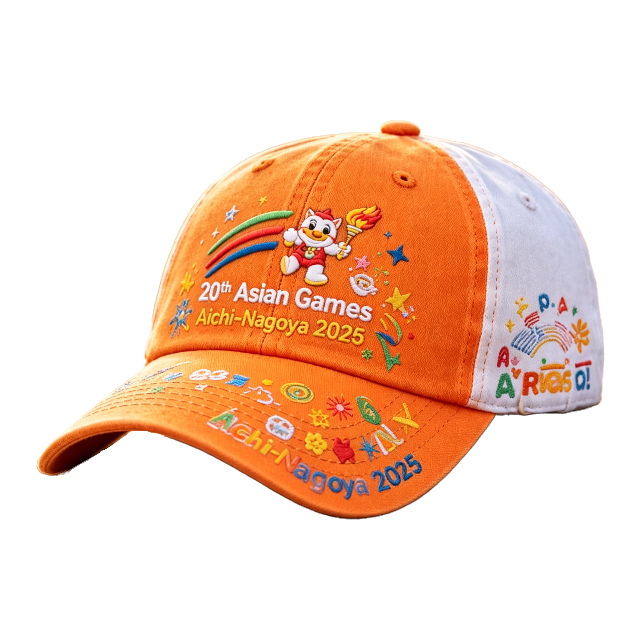 2026 Aichi-Nagoya Asian Games Grey Denim Fan Cap | Adjustable Embroidered Sports Headwear | xhcaps.com