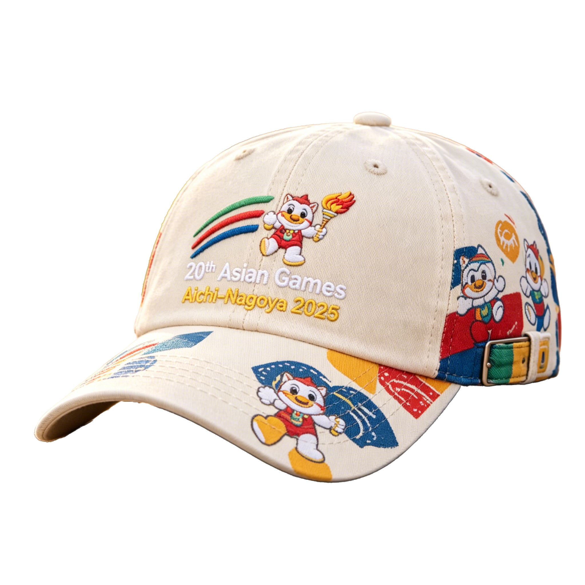 2026 Aichi-Nagoya Asian Games Grey Denim Fan Cap | Adjustable Embroidered Sports Headwear | xhcaps.com