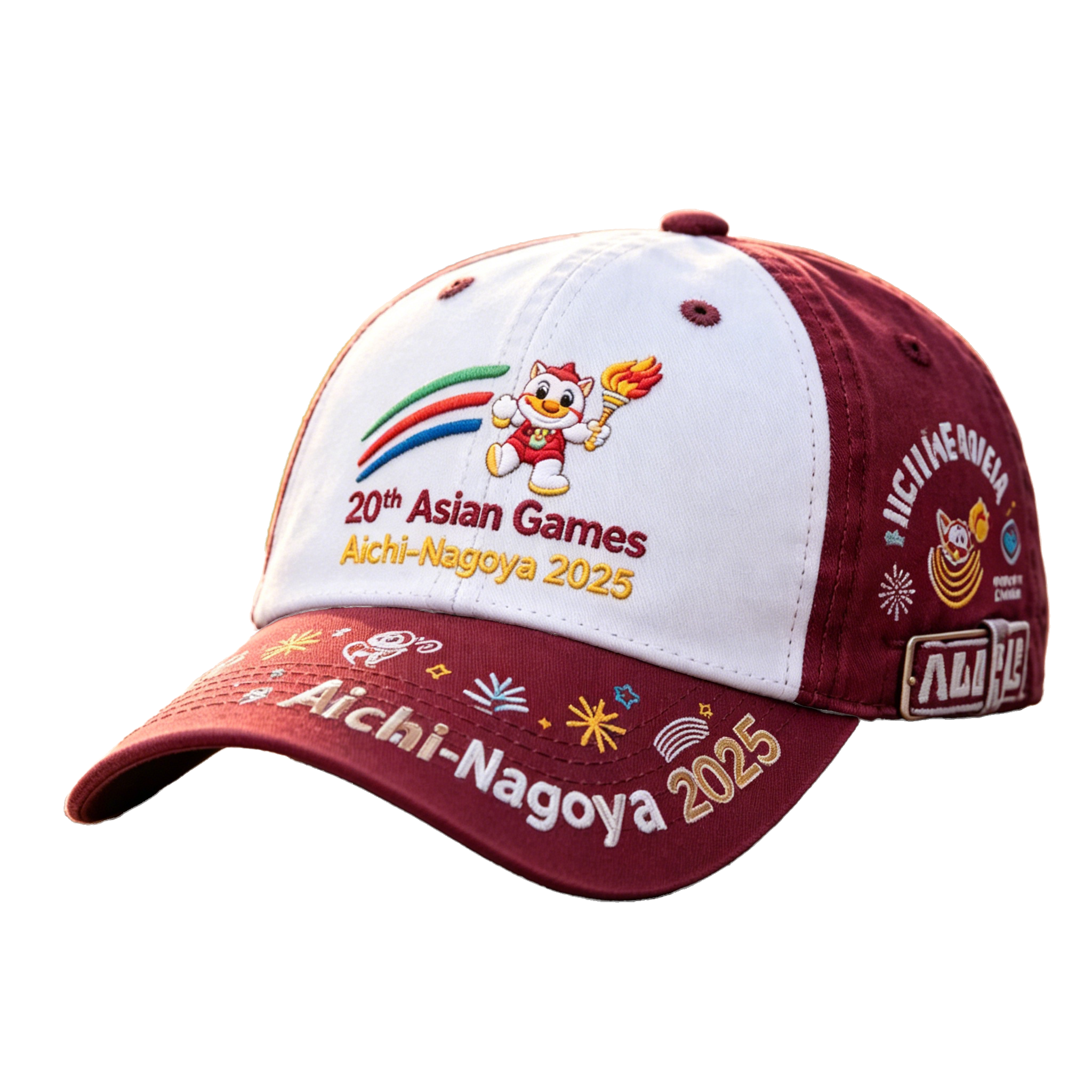 2026 Aichi-Nagoya Asian Games Grey Denim Fan Cap | Embroidered Adjustable Sports Headwear | xhcaps.com