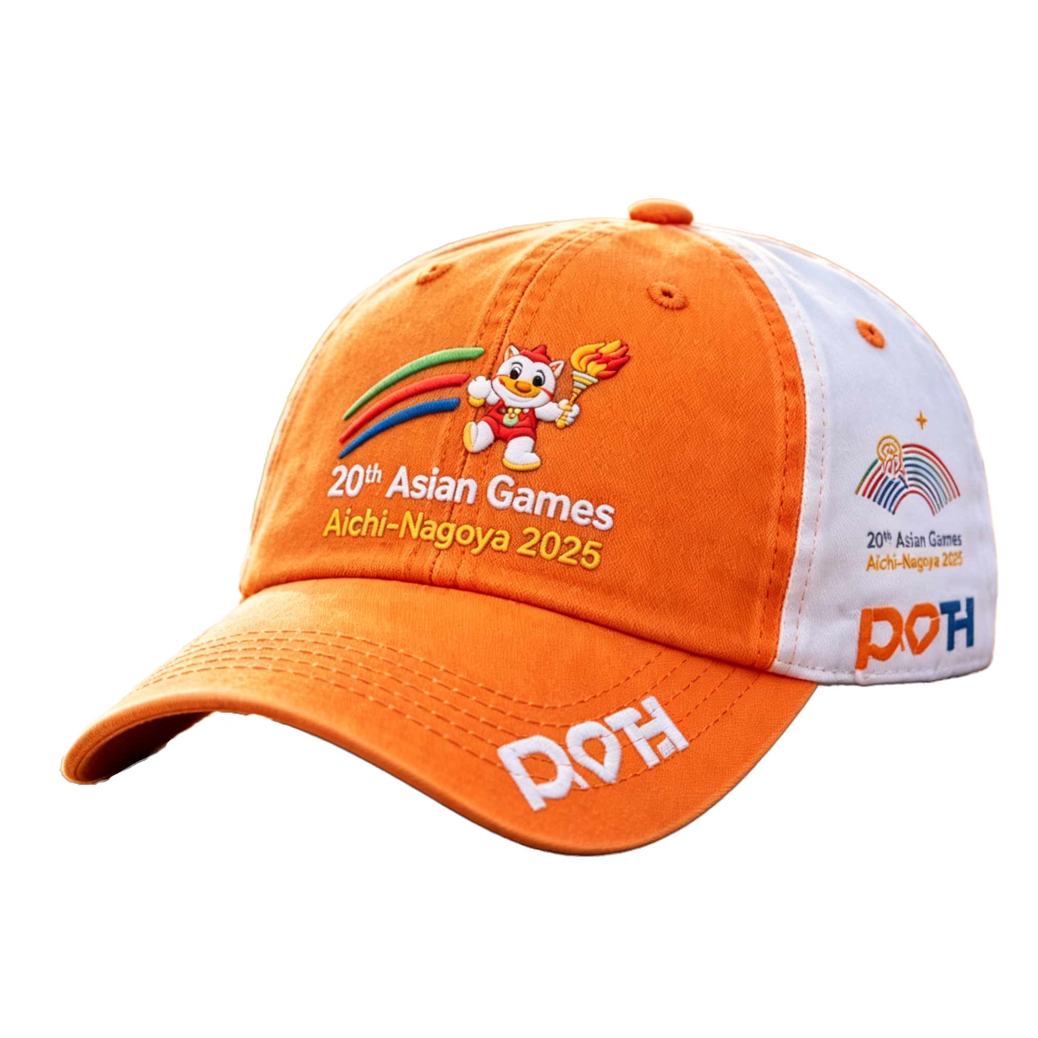 2026 Aichi-Nagoya Asian Games Grey Denim Fan Cap | Embroidered Adjustable Sports Headwear | xhcaps.com