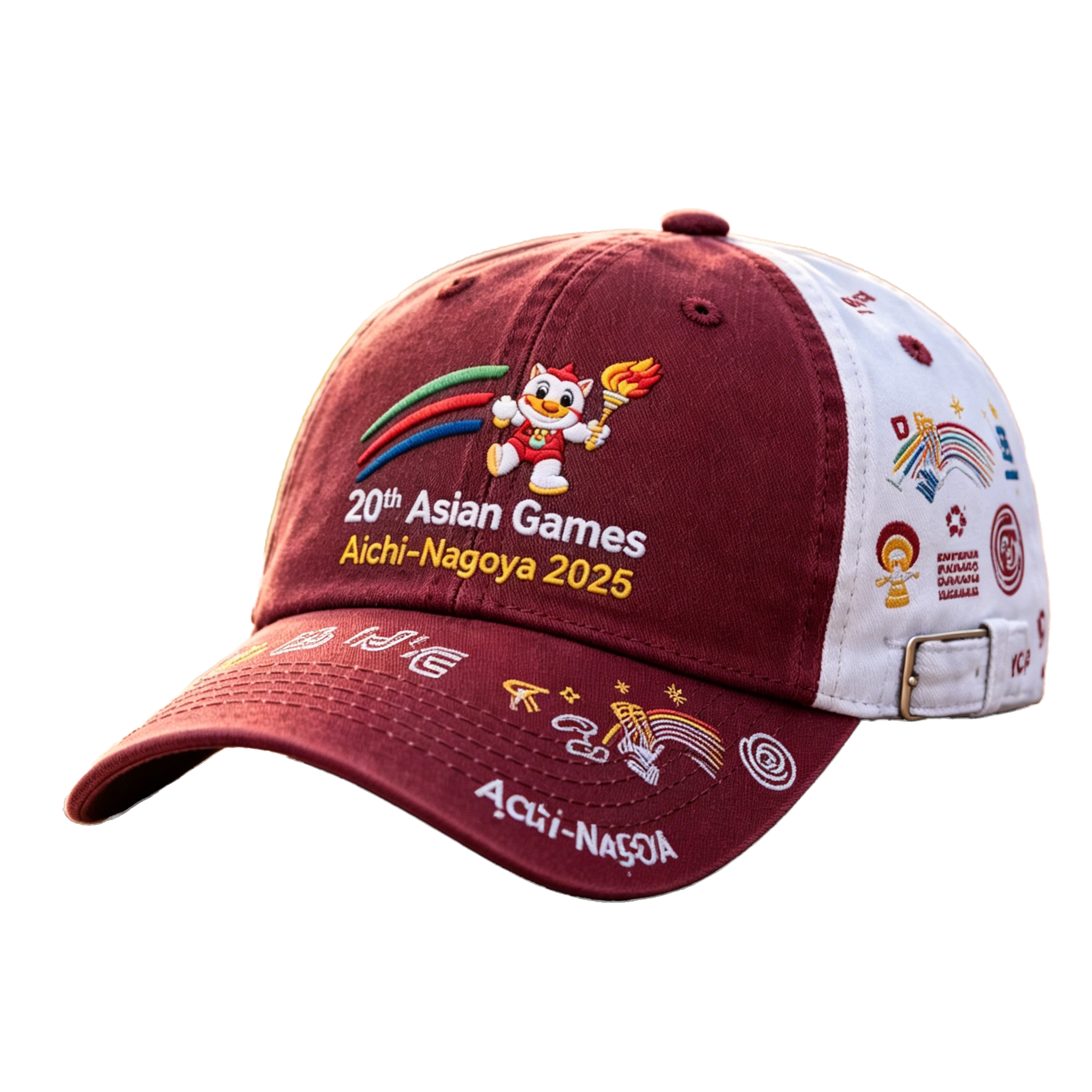 2026 Aichi-Nagoya Asian Games Grey Denim Fan Cap | Adjustable Embroidered Sports Headwear | xhcaps.com