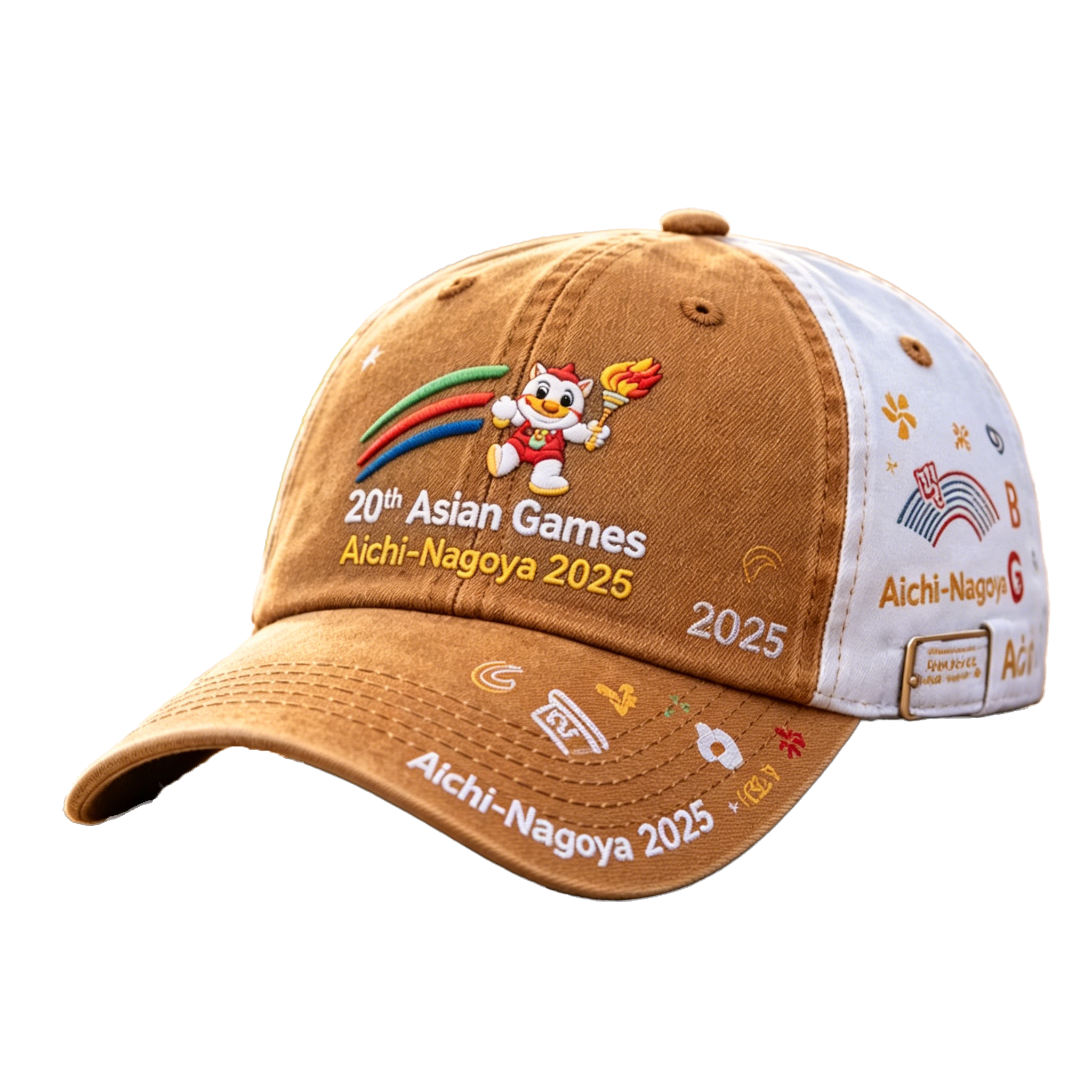 2026 Aichi-Nagoya Asian Games Grey Denim Fan Cap | Adjustable Embroidered Sports Headwear | xhcaps.com