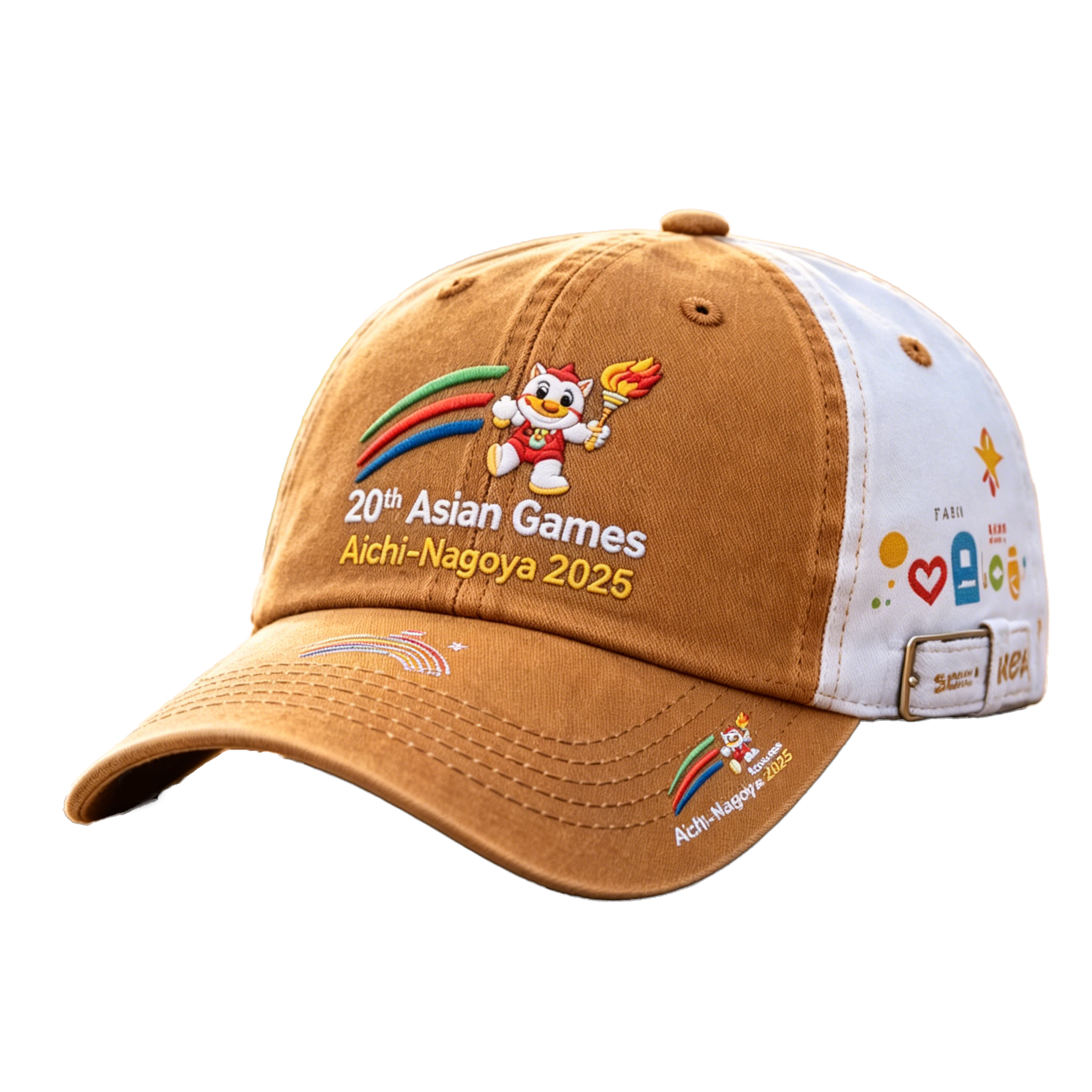 2026 Aichi-Nagoya Asian Games Grey Denim Fan Cap | Adjustable Embroidered Sports Headwear | xhcaps.com