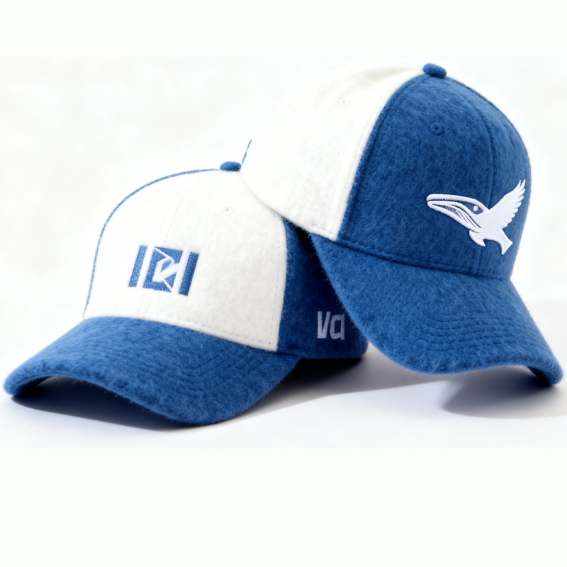 Custom Embroidered Gray Snapback Adjustable Wool Blend Baseball Cap