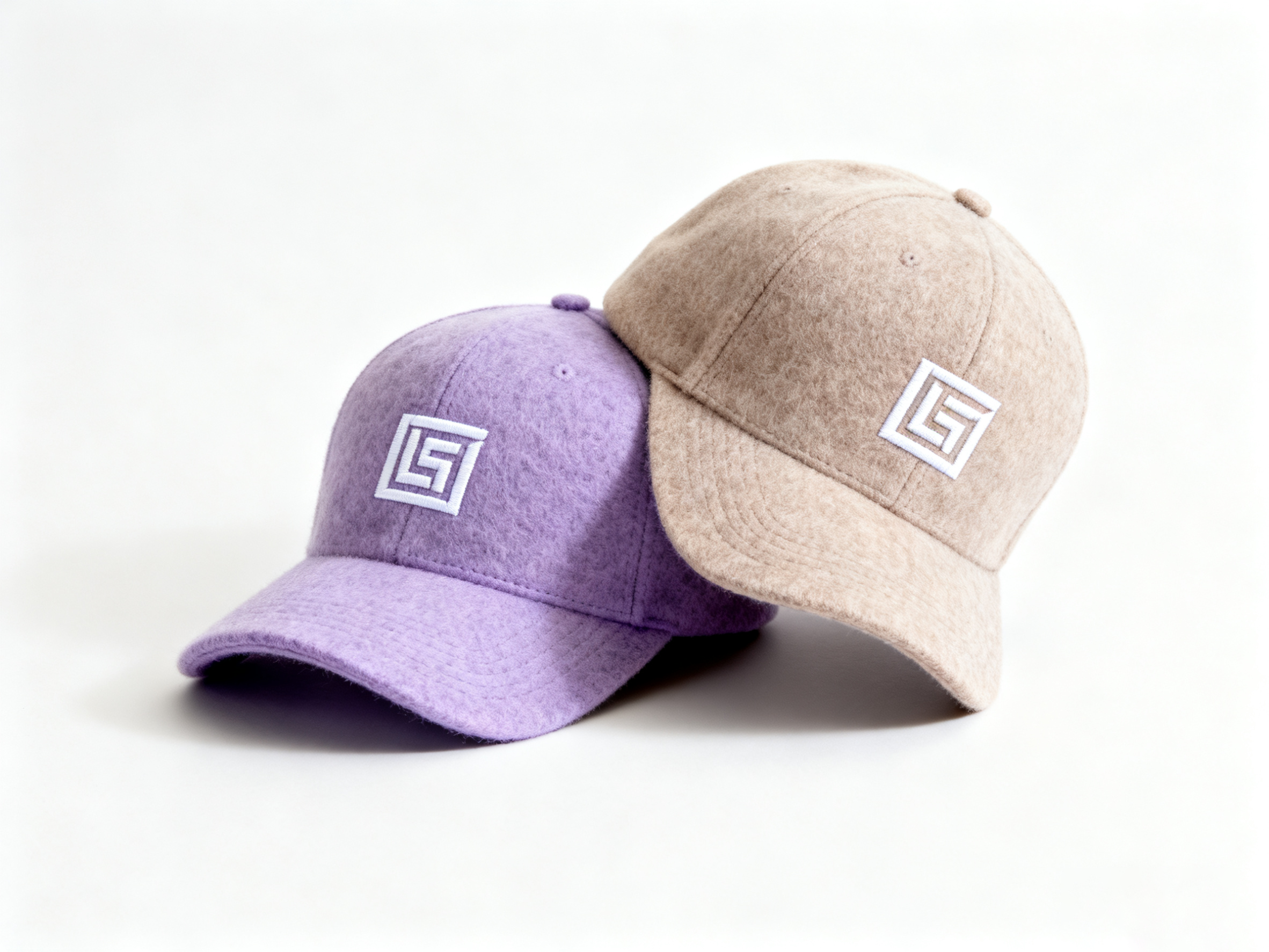 Custom Embroidered Gray Snapback Adjustable Wool Blend Baseball Cap