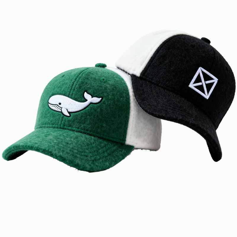 Custom Embroidered Gray Snapback Adjustable Wool Blend Baseball Cap