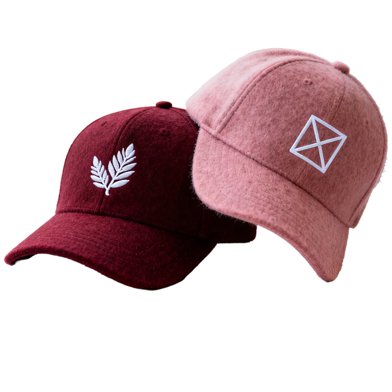 Custom Embroidered Gray Snapback Adjustable Wool Blend Baseball Cap