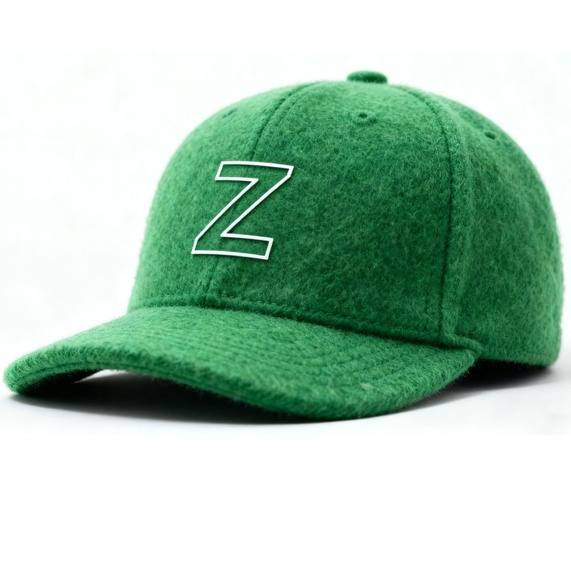 Custom Embroidered Gray Snapback Adjustable Wool Blend Baseball Cap