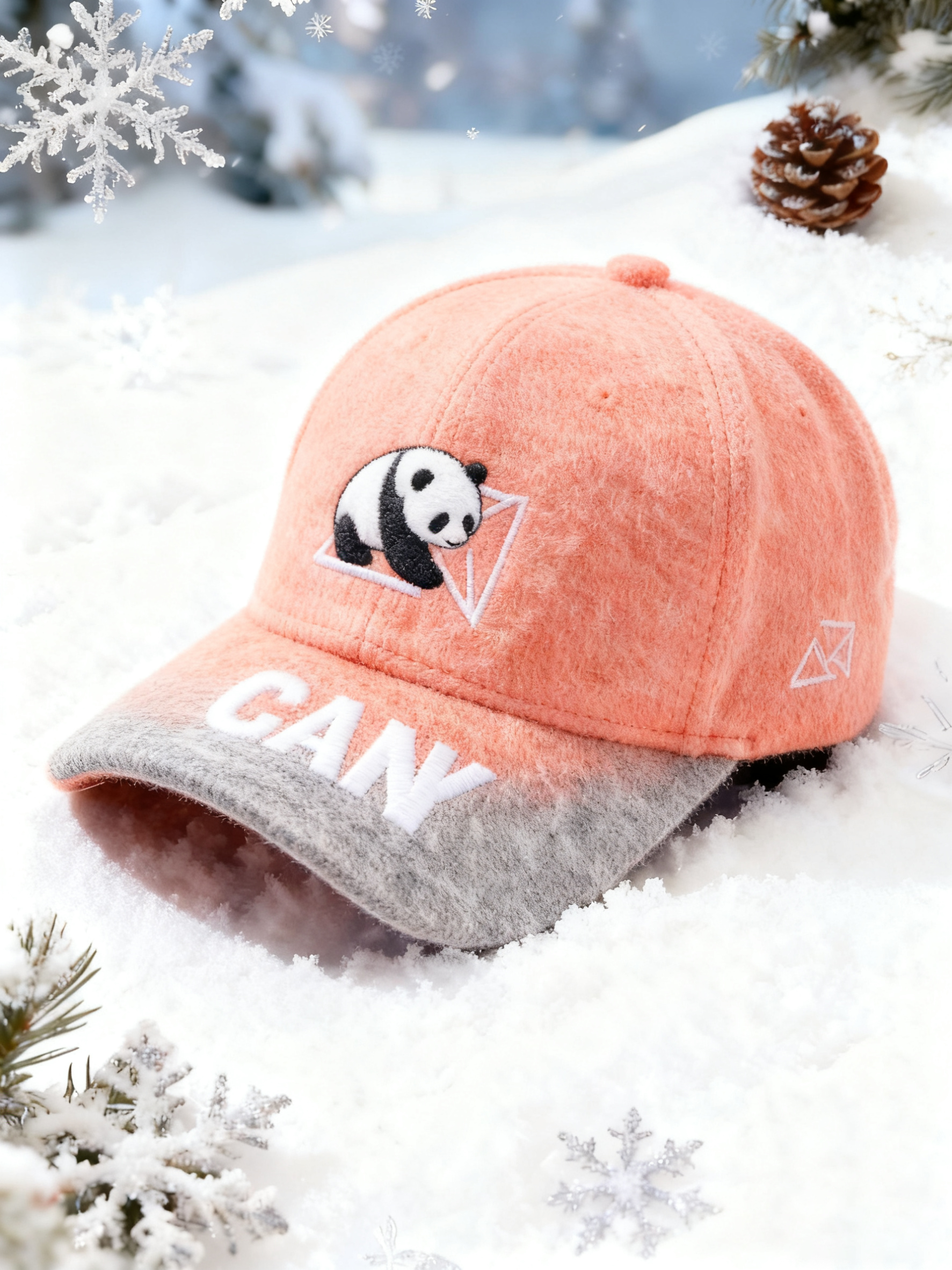 Custom Embroidered Gray Snapback Adjustable Wool Blend Baseball Cap