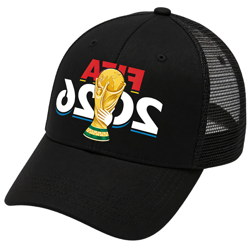FIFA World Cup 2026 Hat with Embroidered Gray Adjustable Cotton Denim Baseball Cap