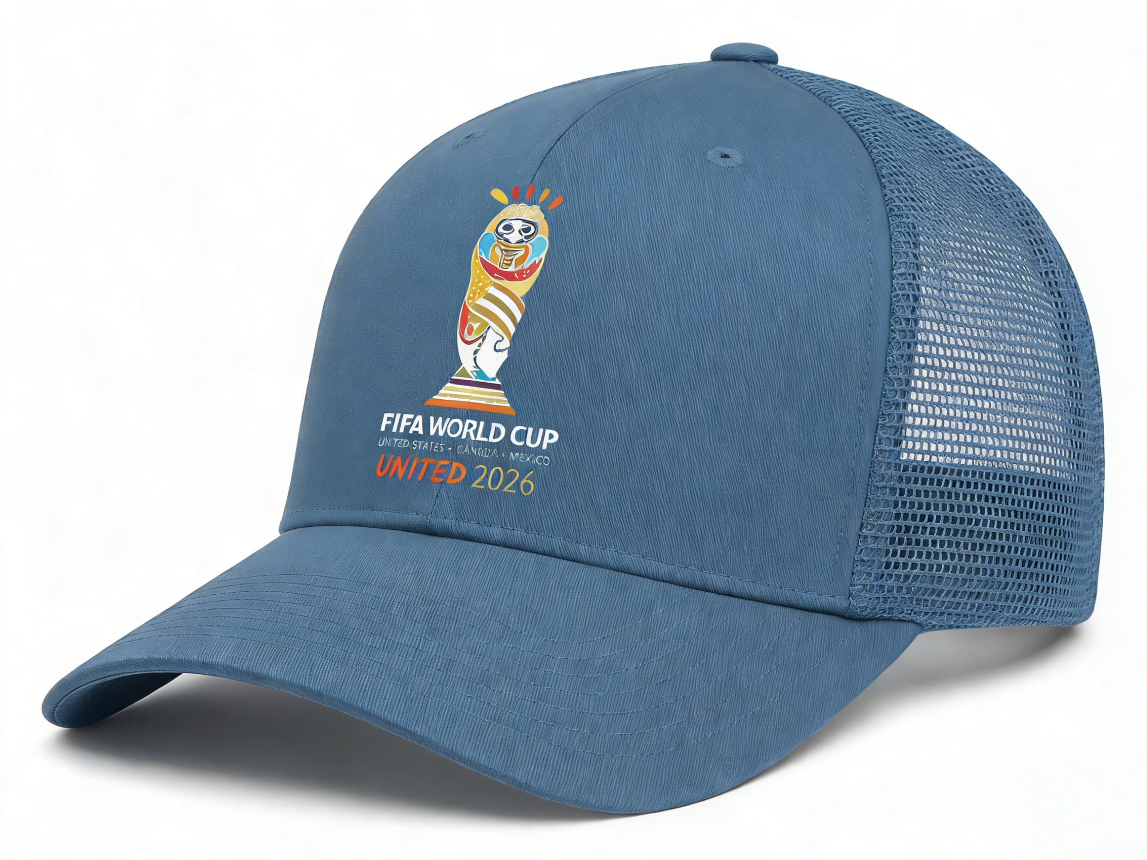 2026 FIFA World Cup Embroidered Gray Adjustable Cotton Denim Baseball Cap