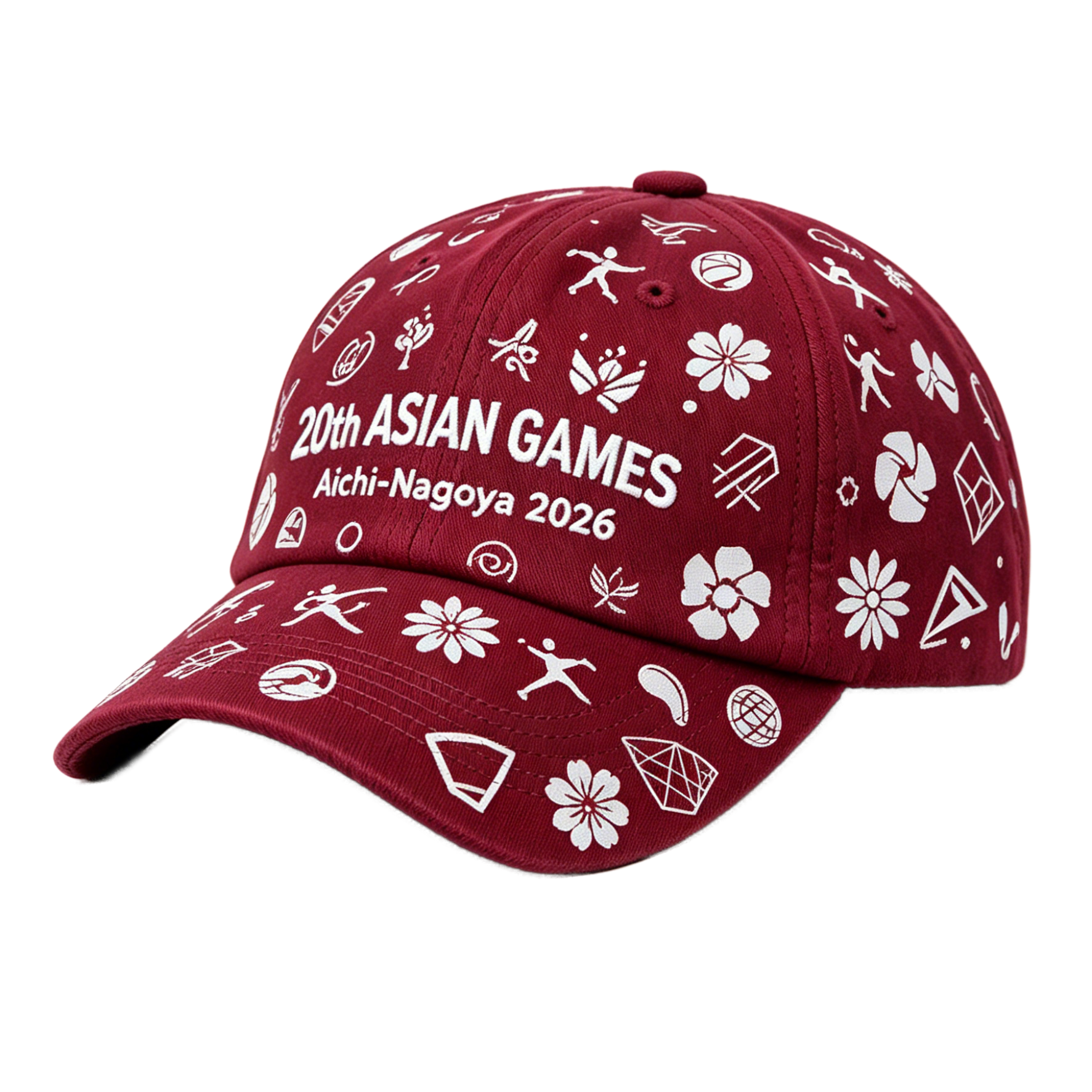 2026 Aichi-Nagoya Asian Games Grey Denim Fan Cap | Adjustable Embroidered Sports Headwear | xhcaps.com