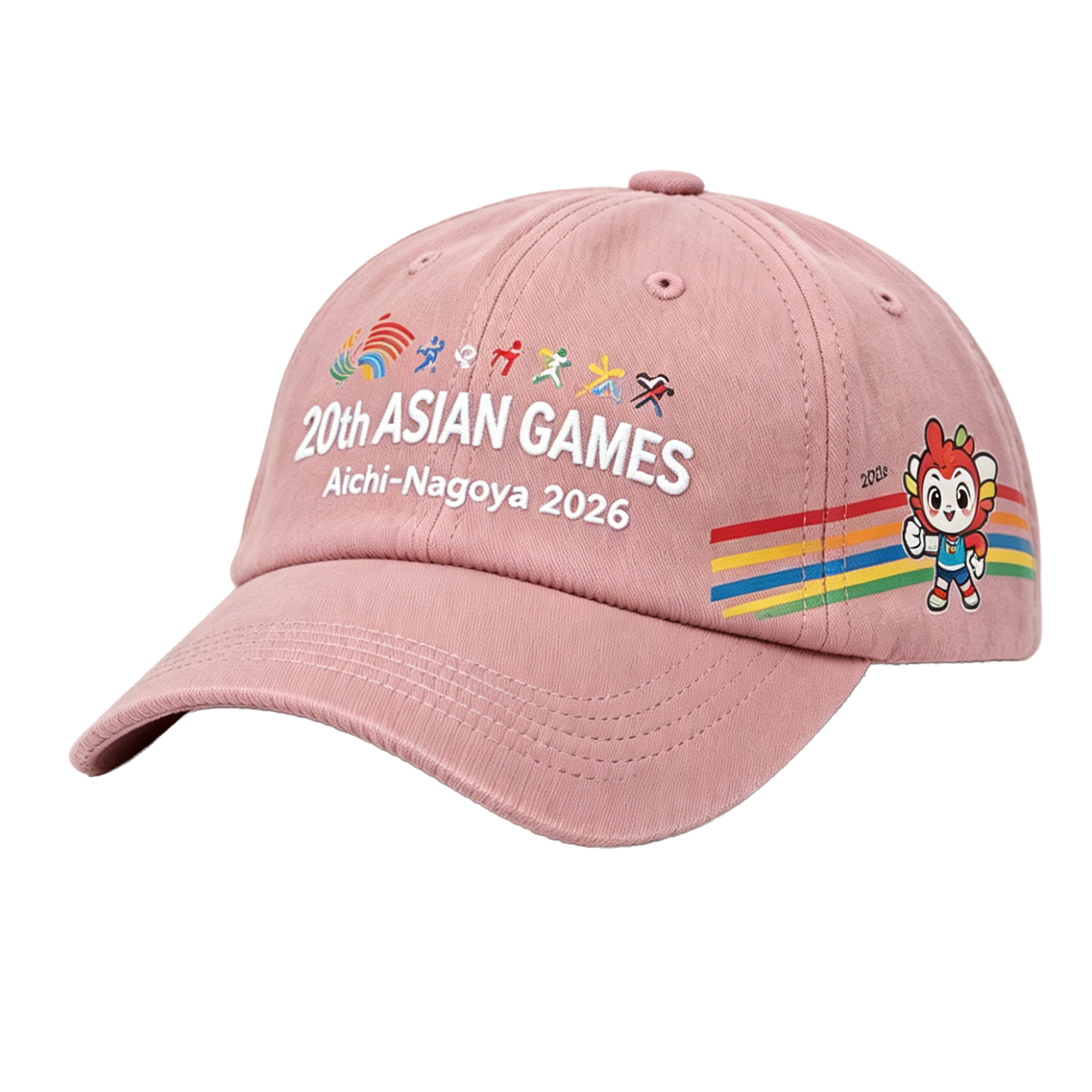 2026 Aichi-Nagoya Asian Games Grey Denim Fan Cap | Adjustable Embroidered Sports Headwear