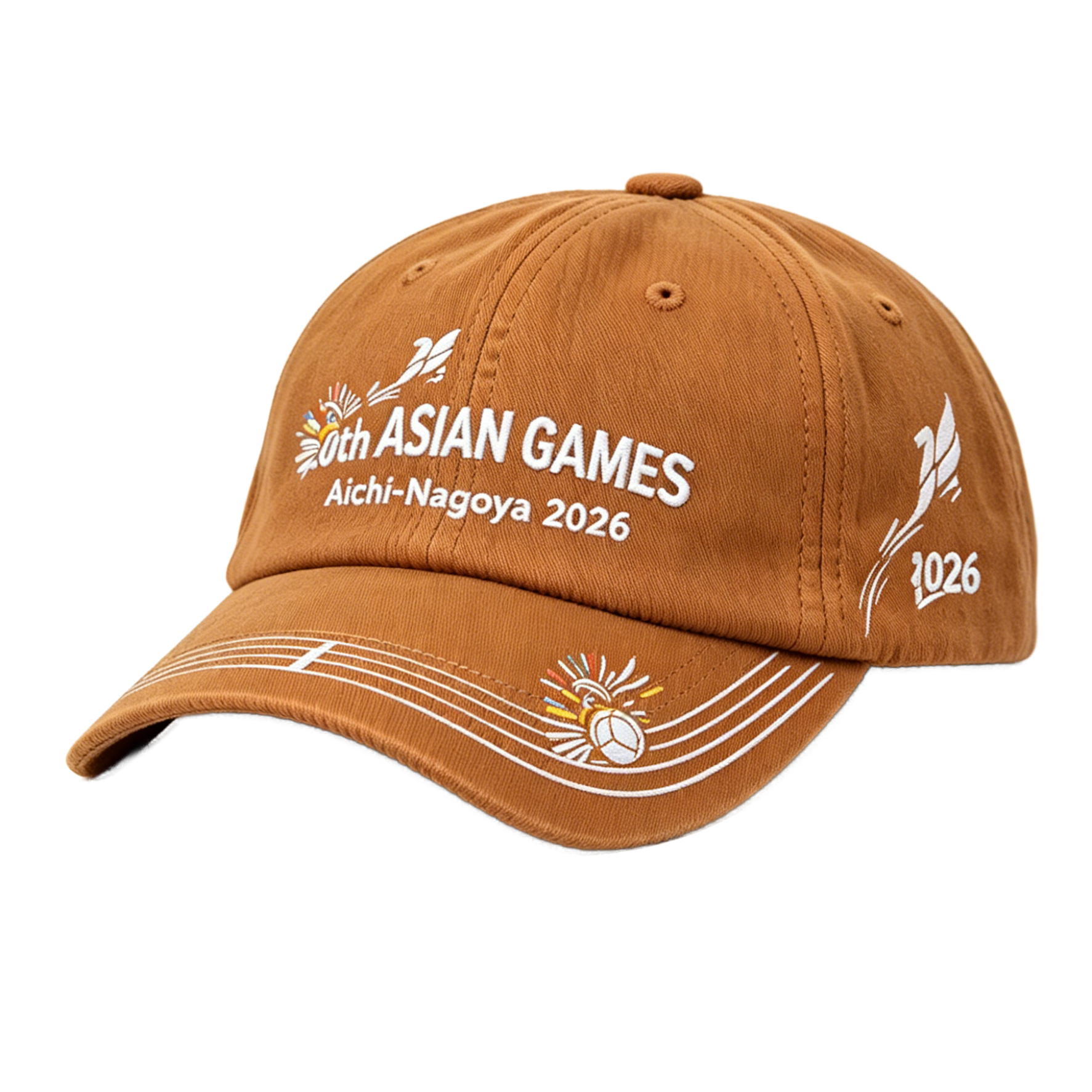 2026 Aichi-Nagoya Asian Games Grey Denim Fan Cap | Adjustable Embroidered Sports Headwear