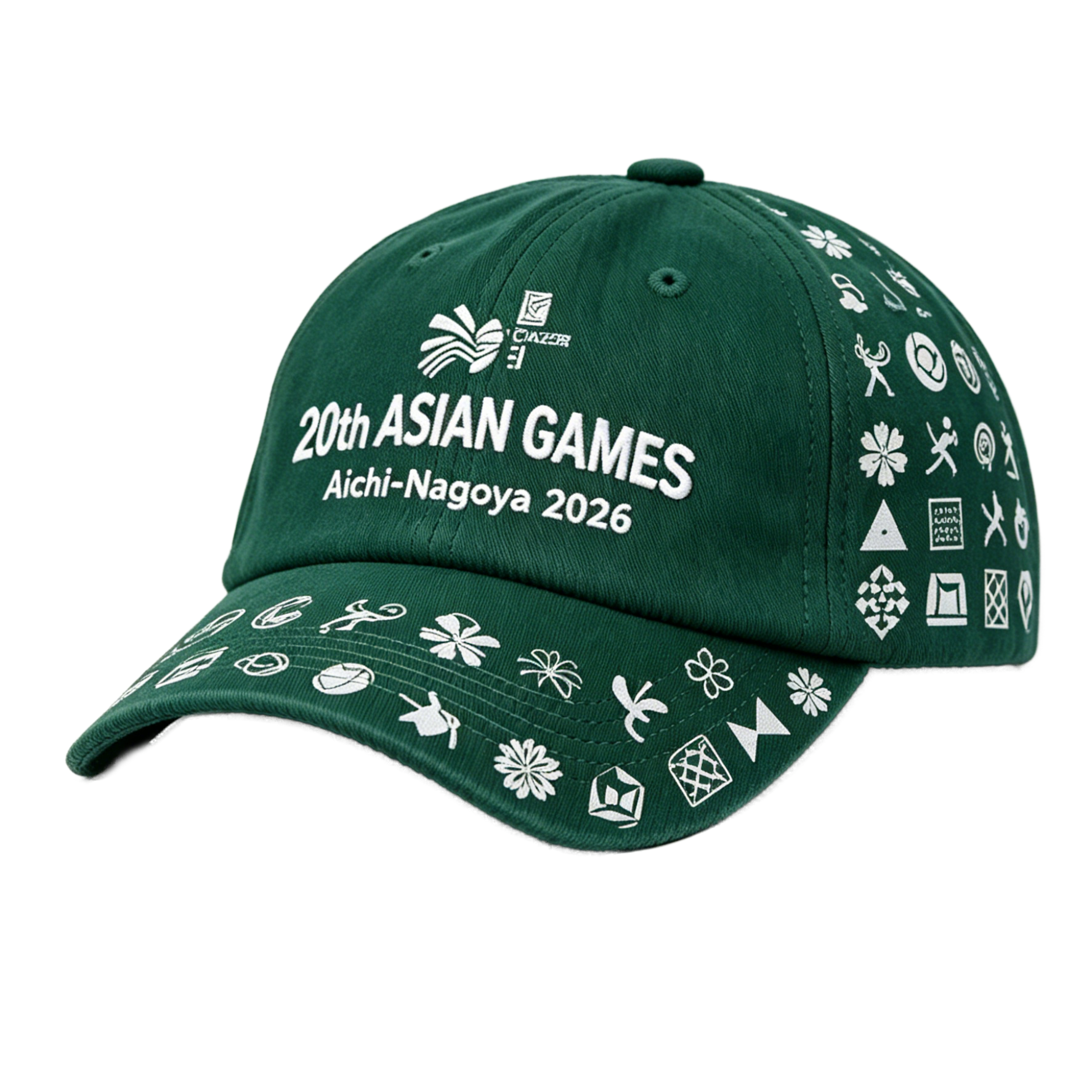 2026 Aichi-Nagoya Asian Games Grey Denim Fan Cap | Adjustable Embroidered Sports Headwear