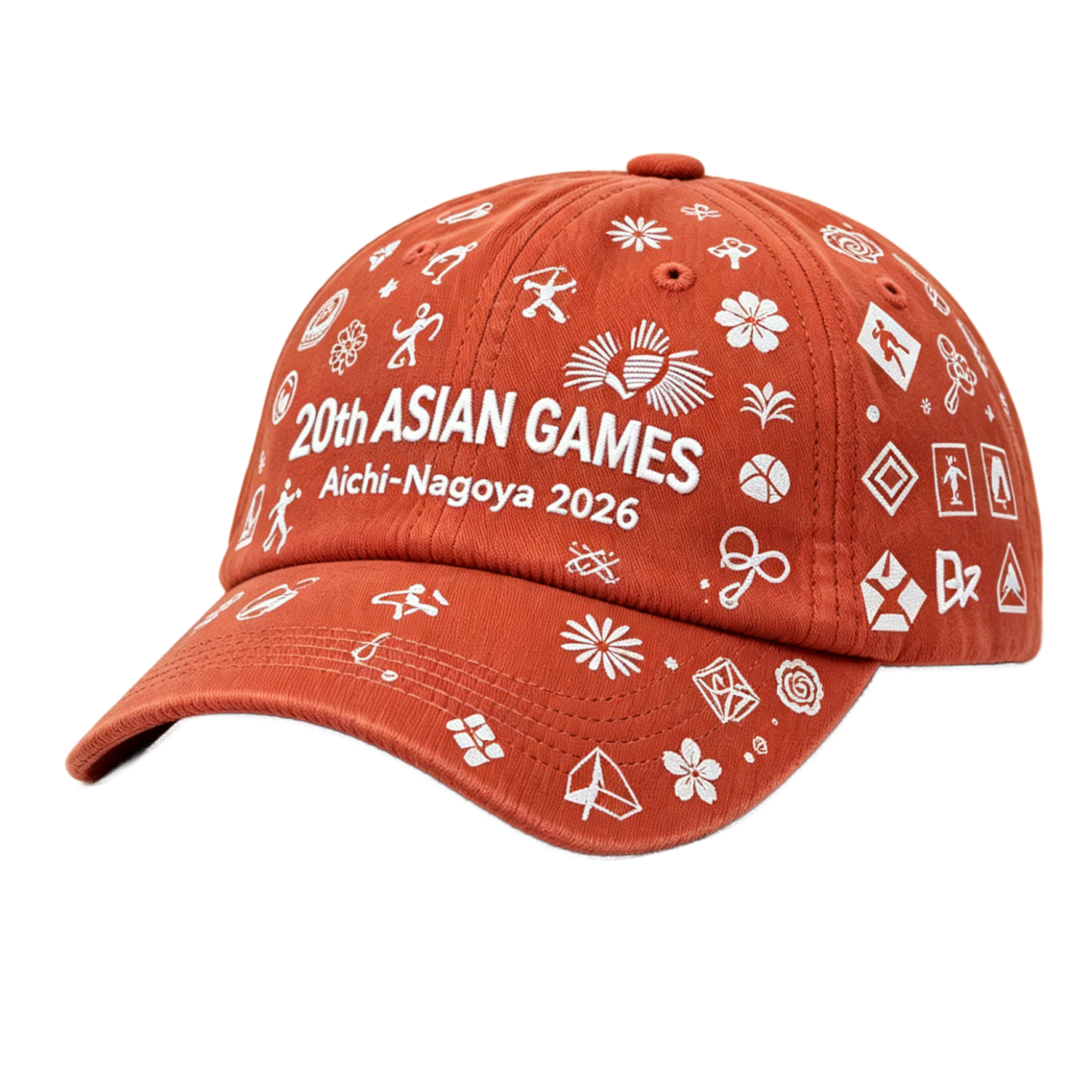 2026 Aichi-Nagoya Asian Games Grey Denim Fan Cap | Adjustable Embroidered Sports Headwear