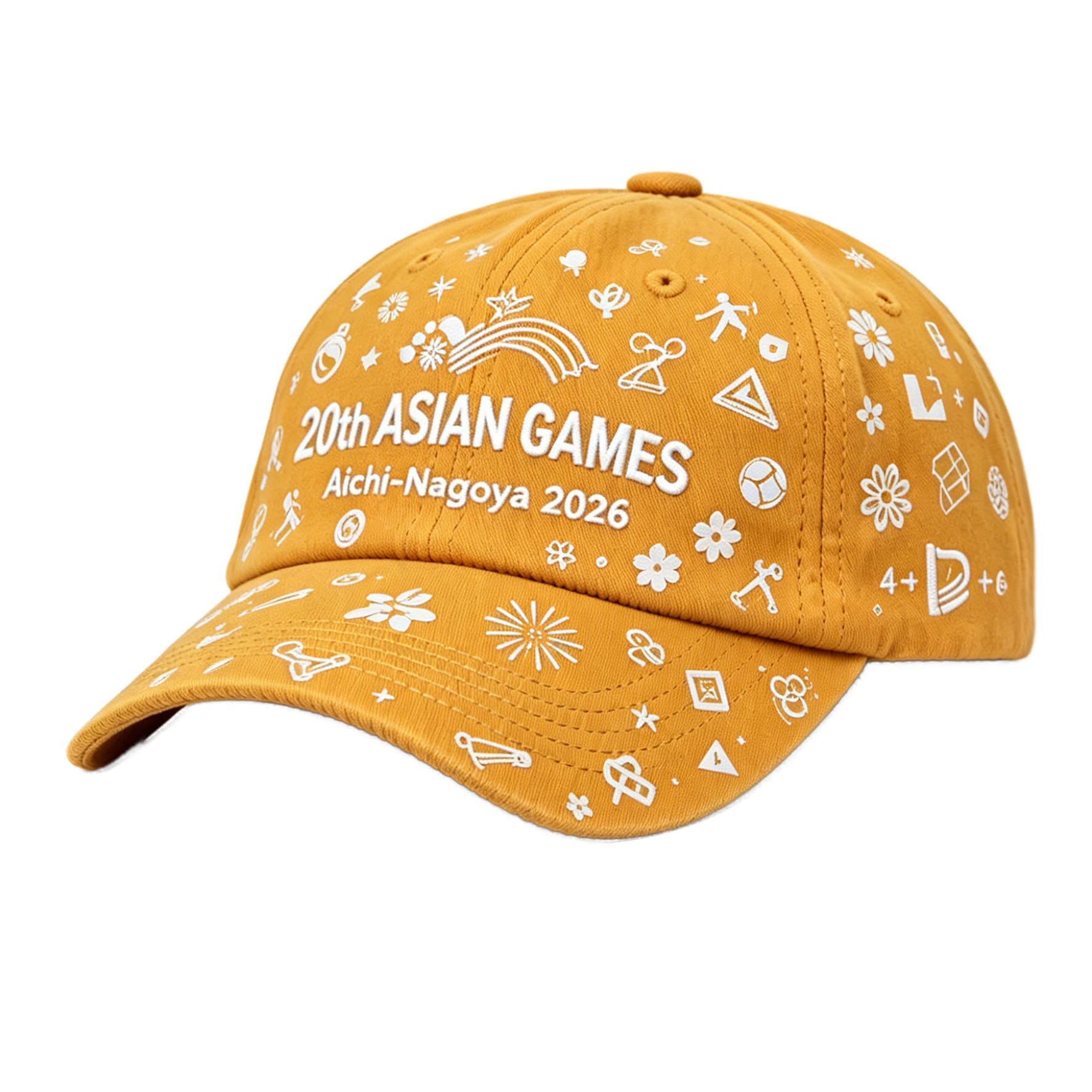 2026 Aichi-Nagoya Asian Games Grey Denim Fan Cap | Adjustable Embroidered Sports Headwear