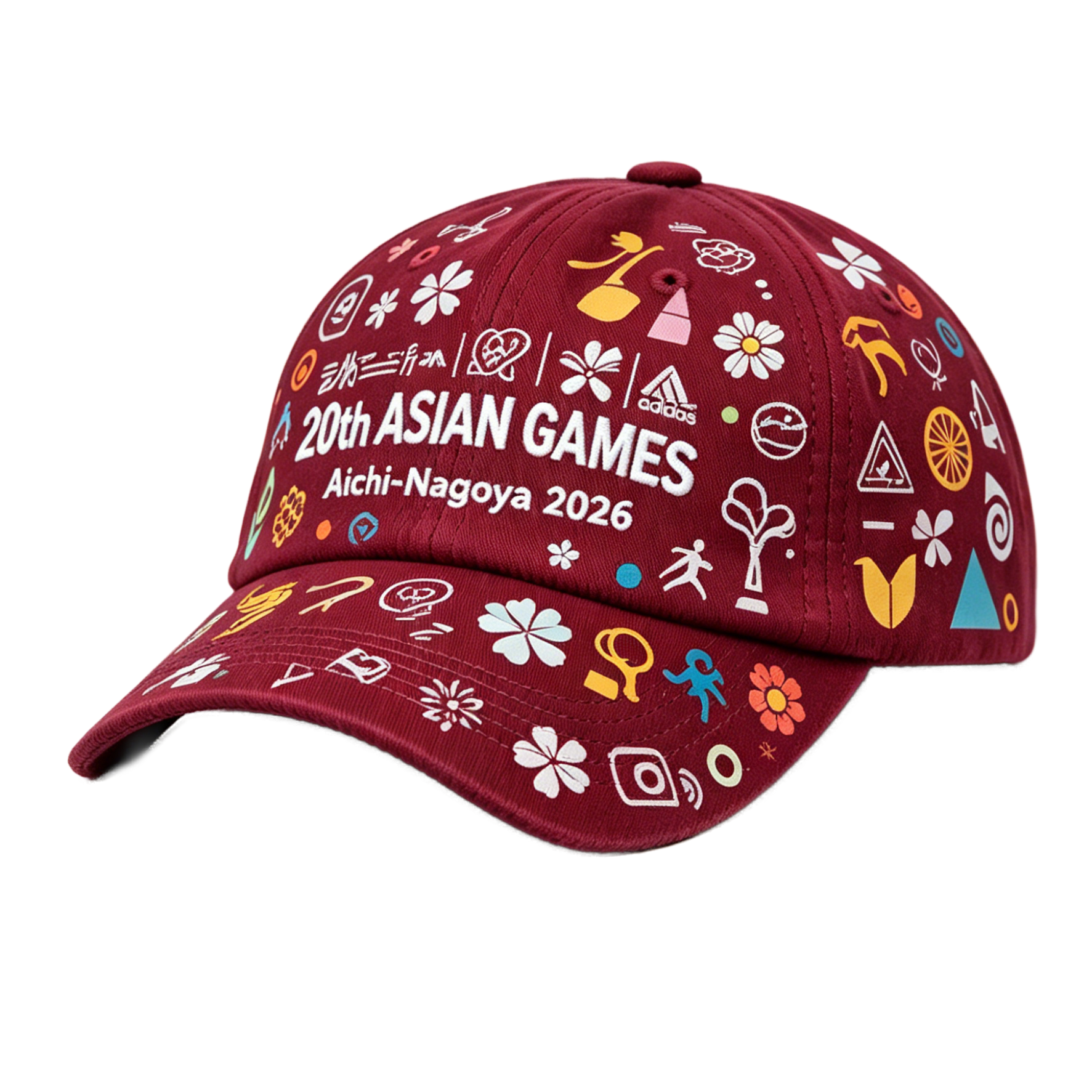 2026 Aichi-Nagoya Asian Games Grey Denim Fan Cap | Adjustable Embroidered Sports Headwear
