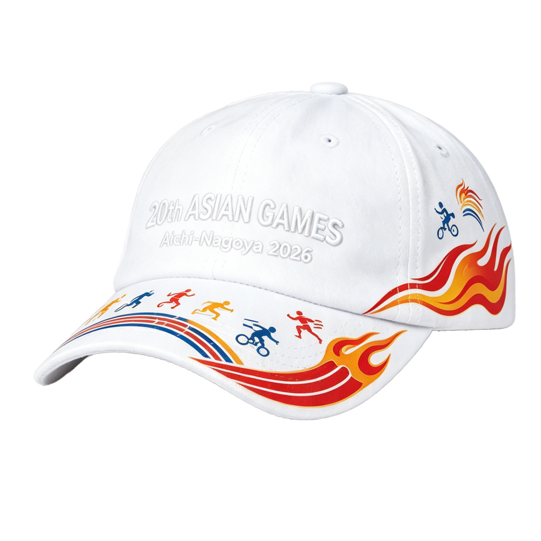 2026 Aichi-Nagoya Asian Games Grey Denim Fan Cap | Adjustable Embroidered Sports Headwear