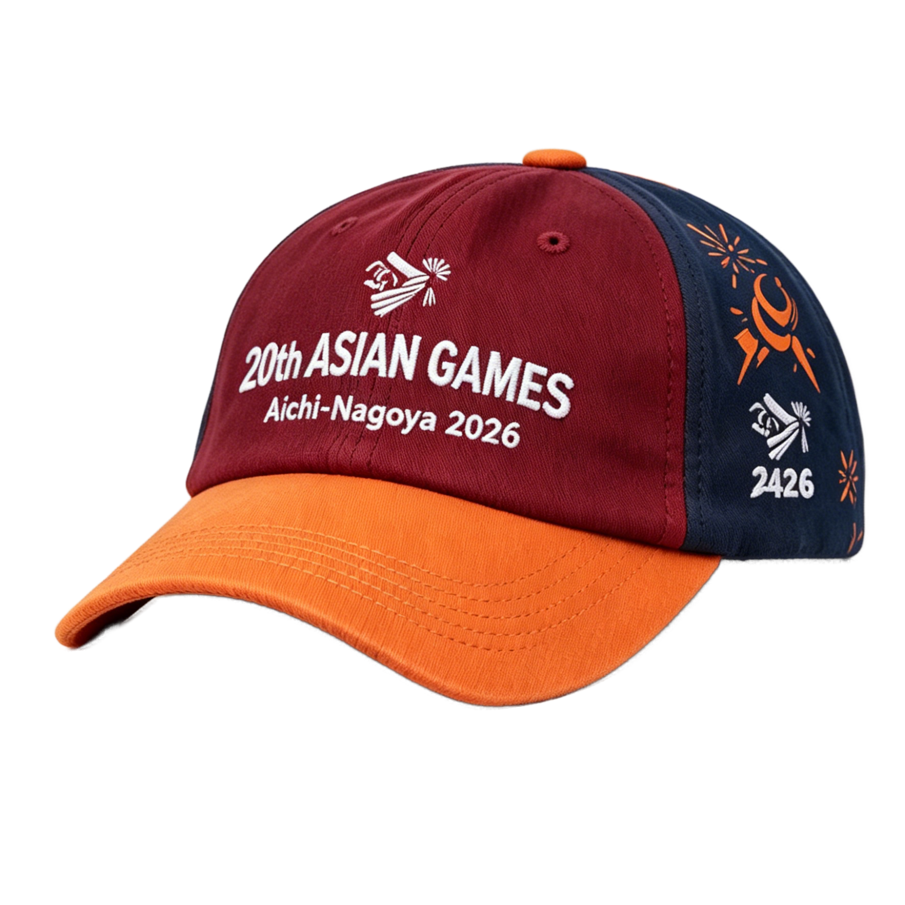 2026 Aichi-Nagoya Asian Games Grey Denim Fan Cap | Adjustable Embroidered Sports Headwear