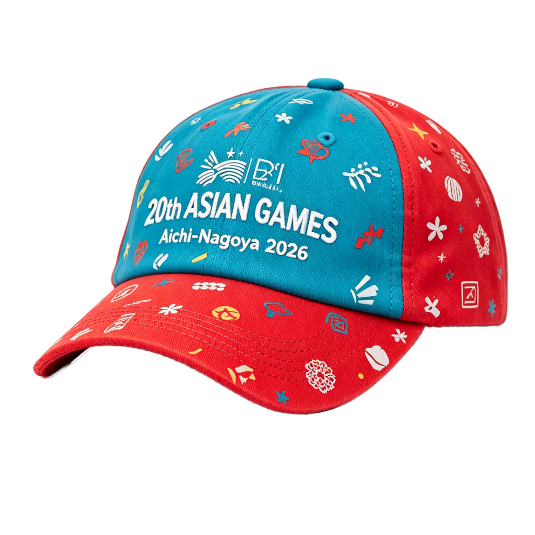 2026 Aichi-Nagoya Asian Games Grey Denim Fan Cap | Adjustable Embroidered Sports Headwear