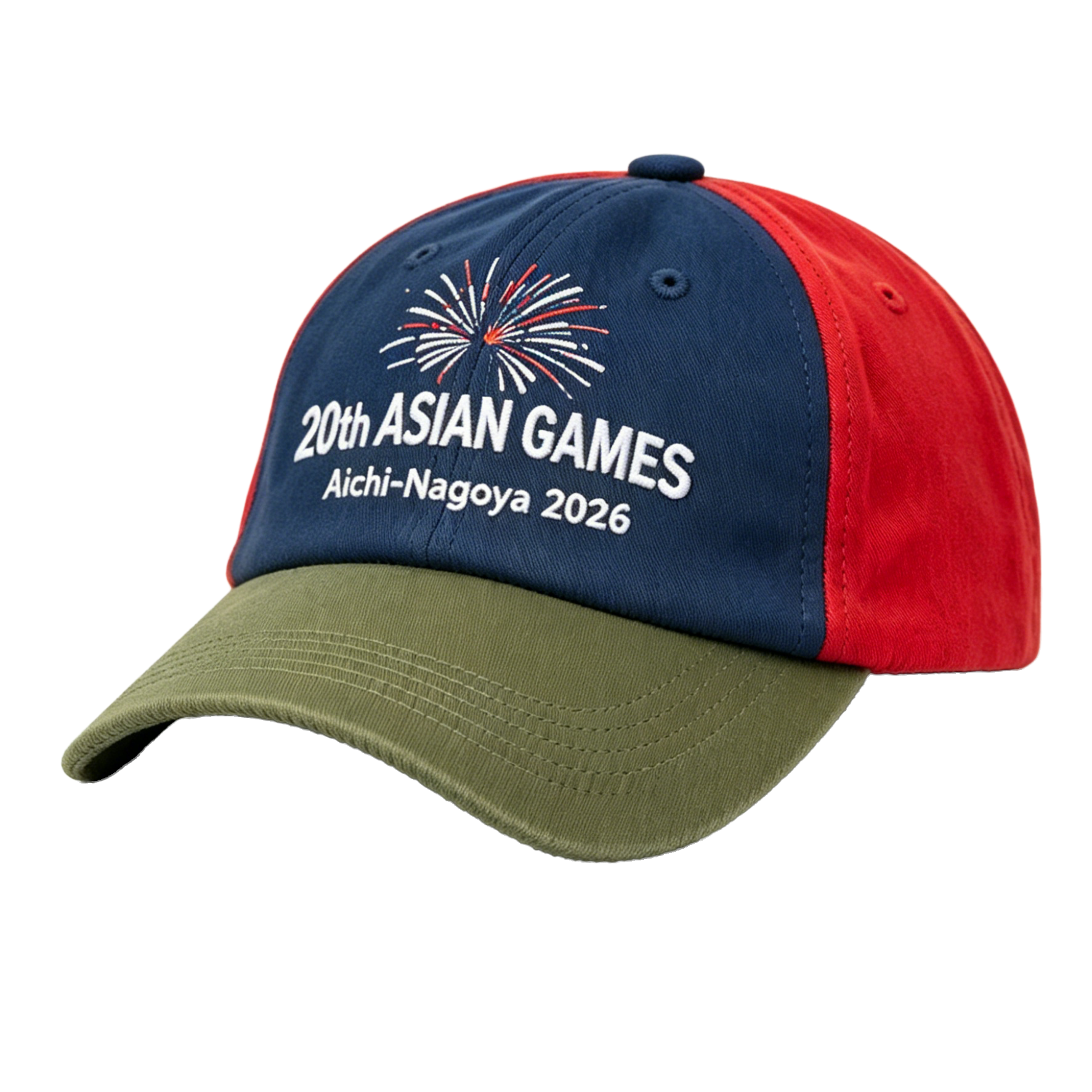 2026 Aichi-Nagoya Asian Games Grey Denim Fan Cap | Adjustable Embroidered Sports Headwear