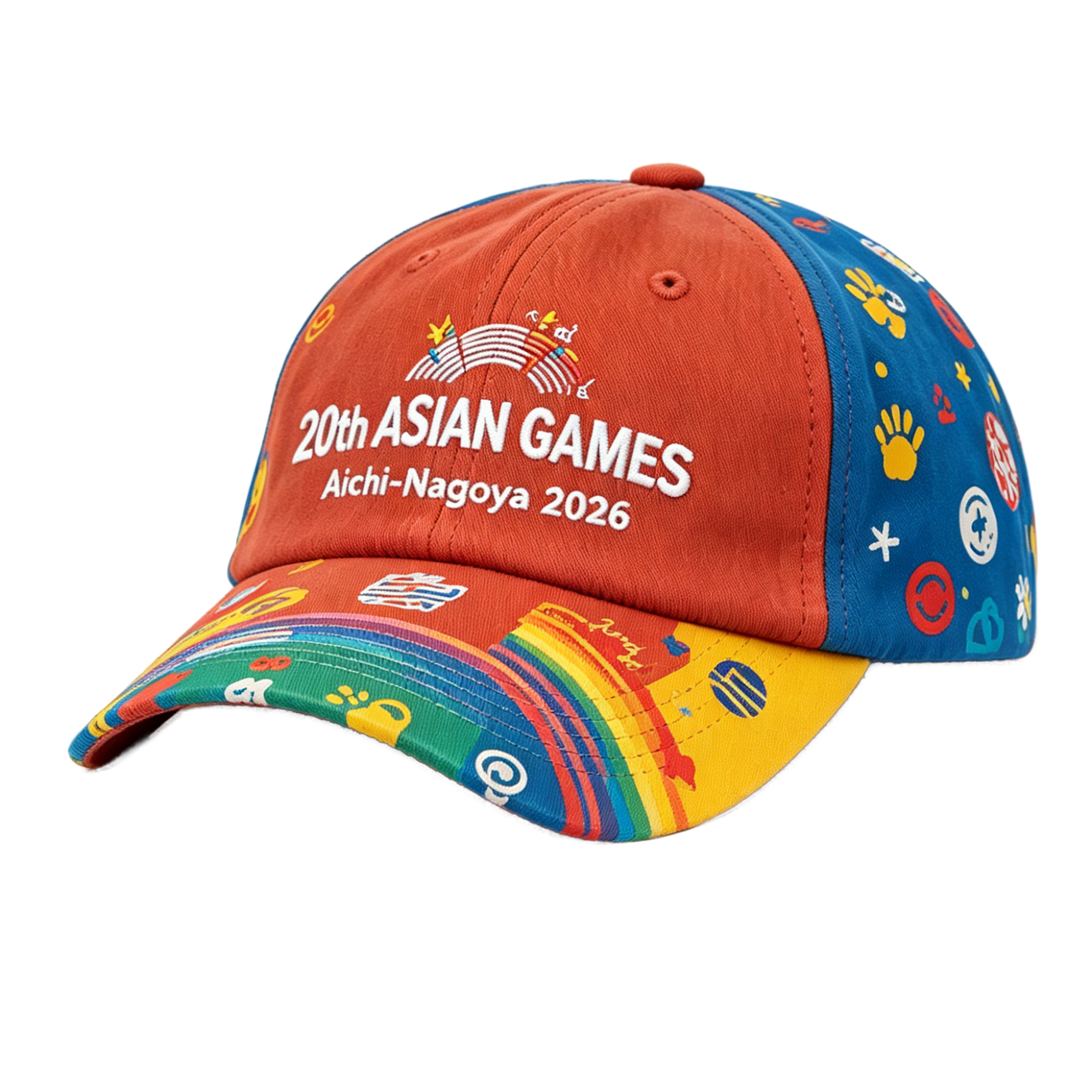 2026 Aichi-Nagoya Asian Games Grey Denim Fan Cap | Adjustable Embroidered Sports Headwear