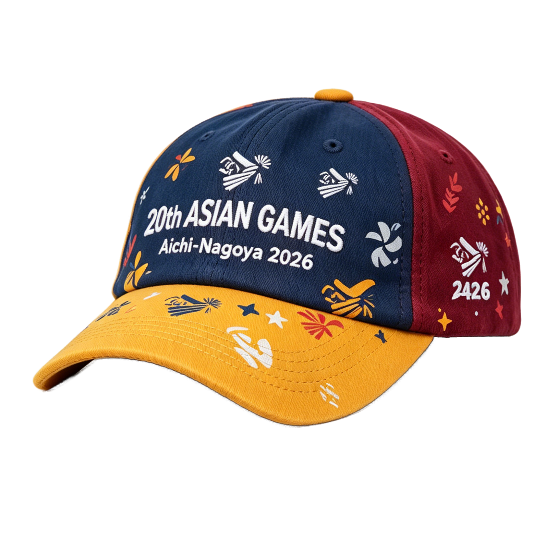 2026 Aichi-Nagoya Asian Games Grey Denim Fan Cap | Adjustable Embroidered Sports Headwear