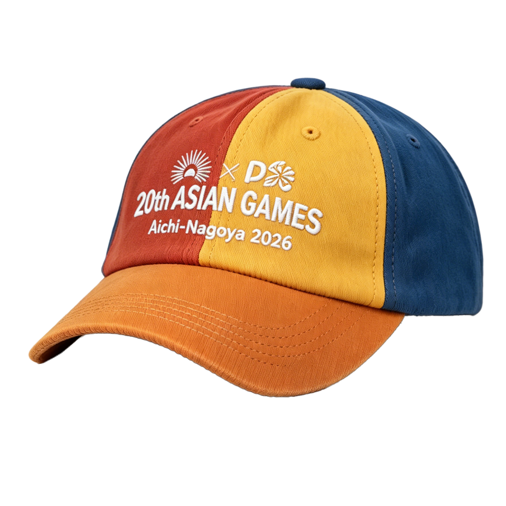 2026 Aichi-Nagoya Asian Games Grey Denim Fan Cap | Adjustable Embroidered Sports Headwear