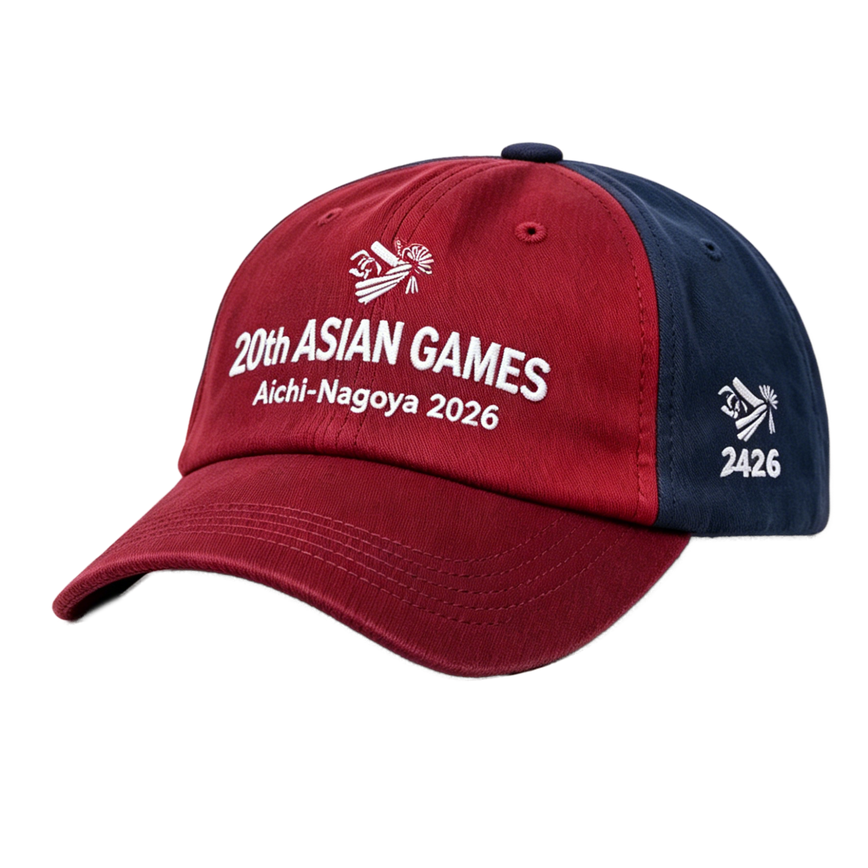 2026 Aichi-Nagoya Asian Games Grey Denim Fan Cap | Adjustable Embroidered Sports Headwear