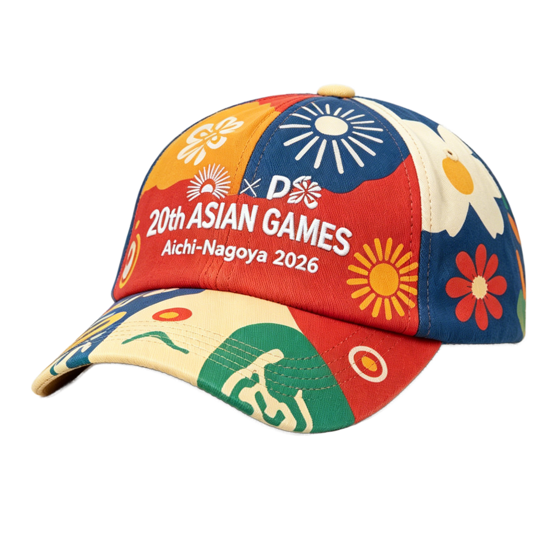 2026 Aichi-Nagoya Asian Games Grey Denim Fan Cap | Adjustable Embroidered Sports Headwear
