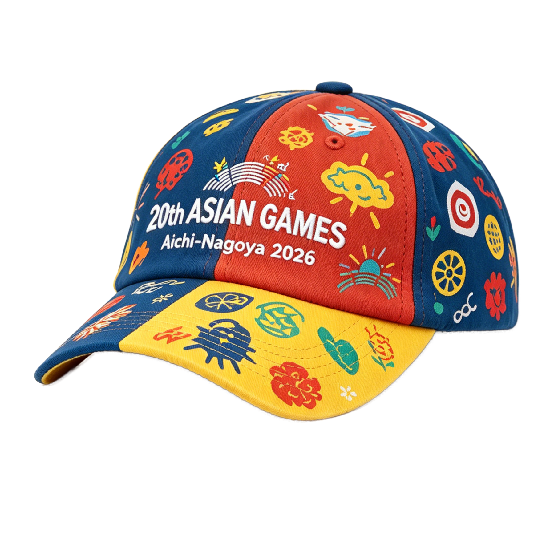 2026 Aichi-Nagoya Asian Games Grey Denim Fan Cap | Adjustable Embroidered Sports Headwear