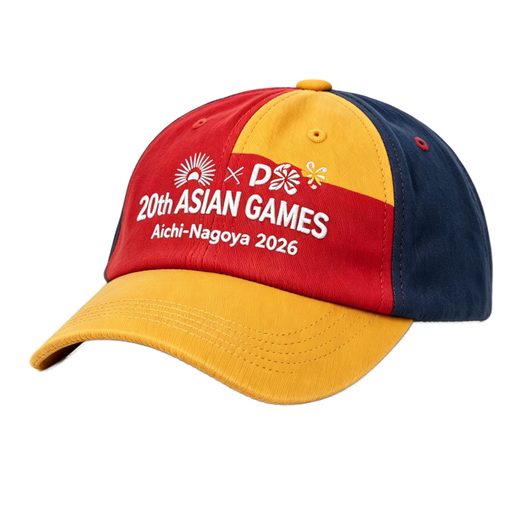 2026 Aichi-Nagoya Asian Games Grey Denim Cap | Adjustable Embroidered Unisex Baseball Hat