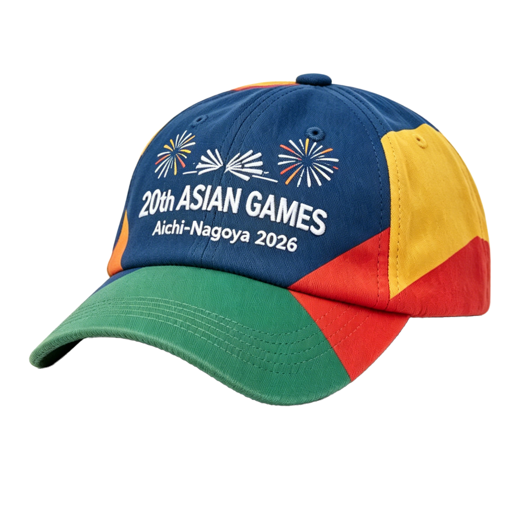 2026 Aichi-Nagoya Asian Games Grey Denim Fan Cap | Adjustable Embroidered Sports Headwear
