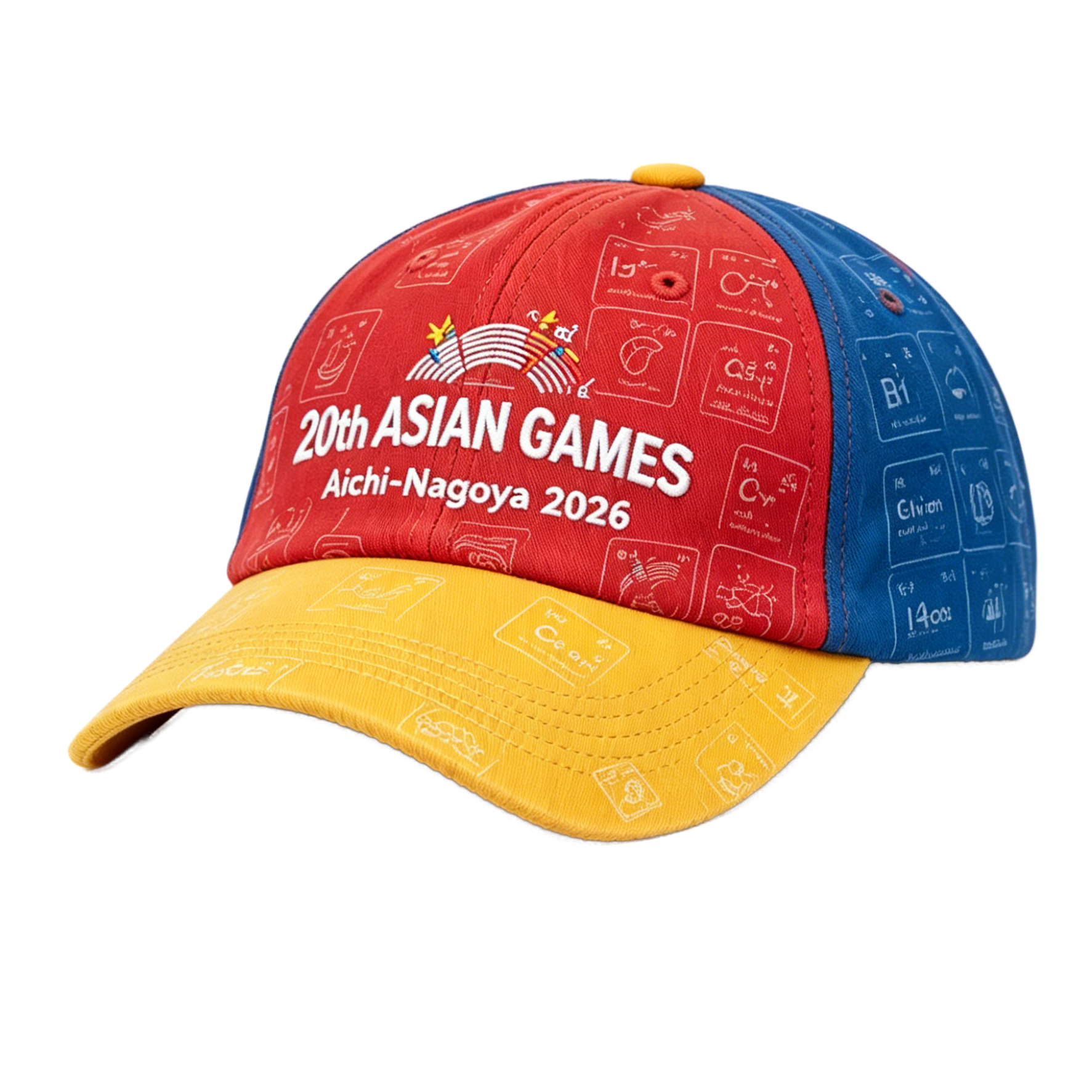 2026 Aichi-Nagoya Asian Games Grey Denim Fan Cap | Adjustable Embroidered Sports Headwear