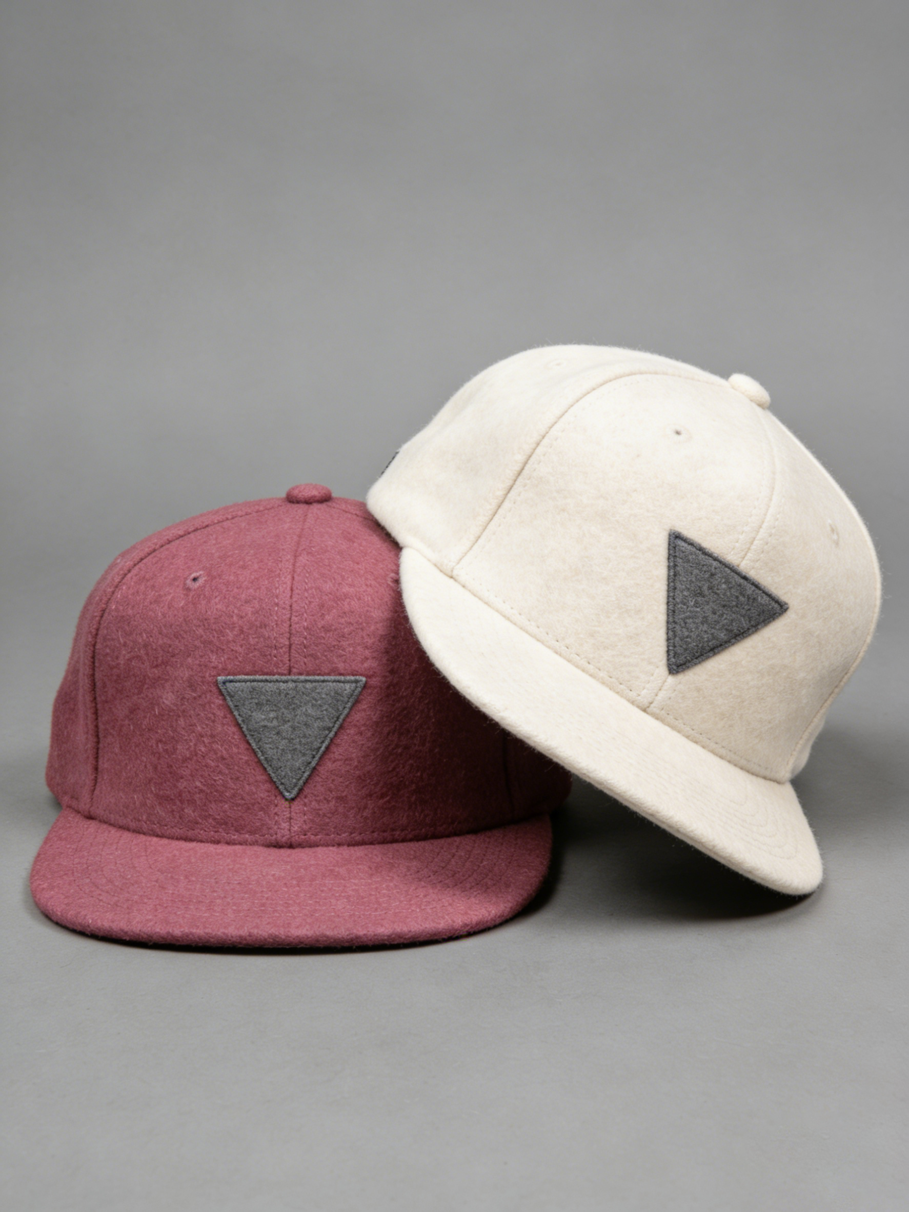 Custom Embroidered Gray Snapback Adjustable Wool Blend Baseball Cap