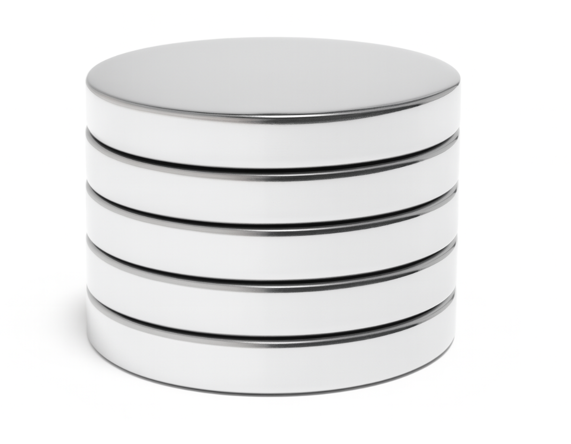 High strength Large scale triple coated neodymium round disc magnet