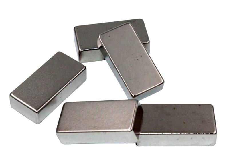 Custom high precision industrial & commercial uese heavy duty delivering maximum strength thermal grade nickel-coated rectangular block ndfeb magnet