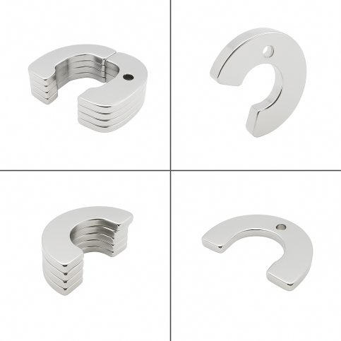 Sustained performance u-shaped neodymium rare earth magnet