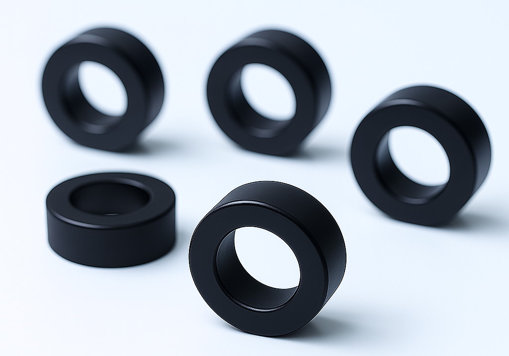 high-accuracy, custom commercials use, magnetic force, enhanced, heavy-duty, durable, heat resistant, epoxy coated round ring shaped neodymium magnets